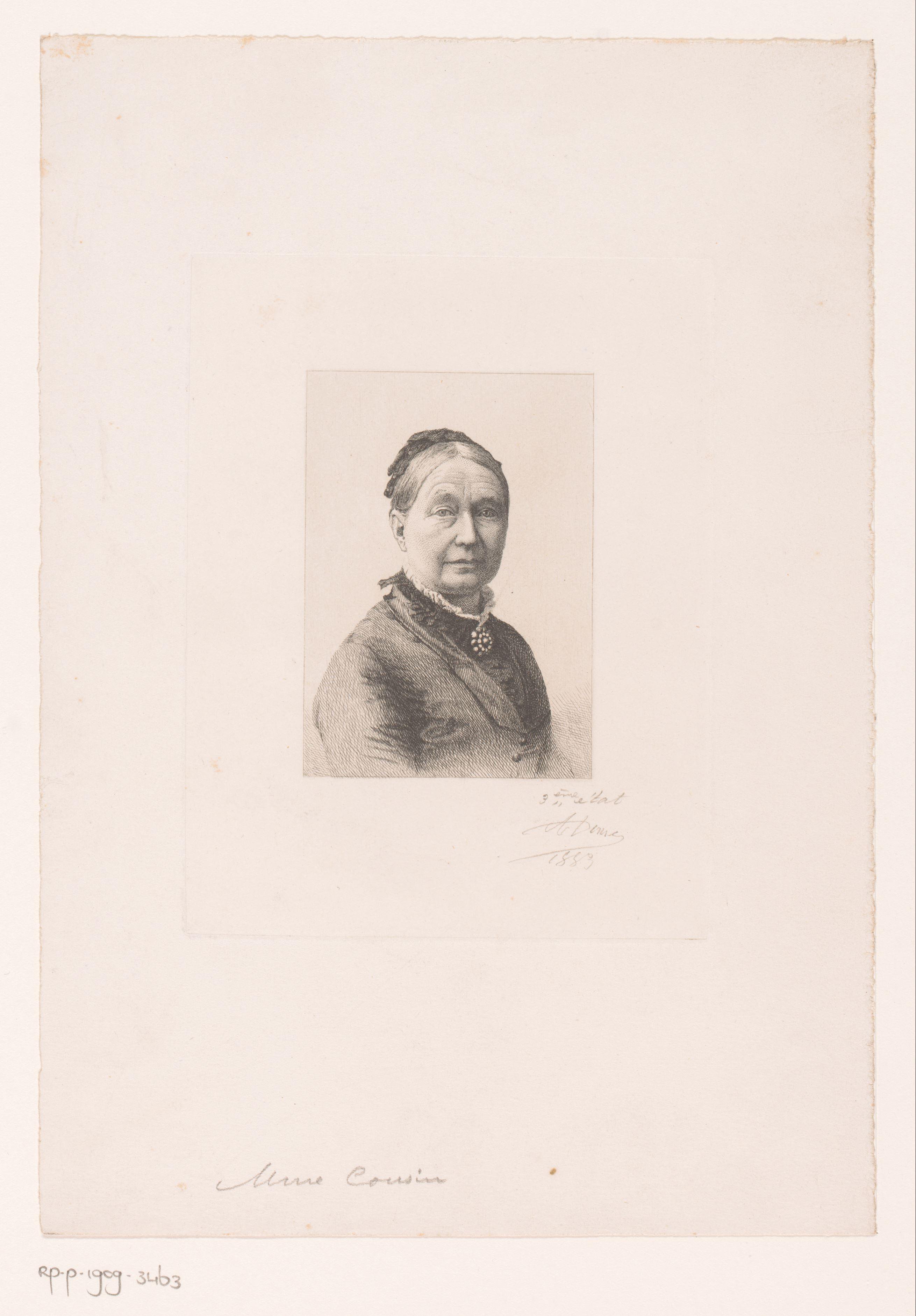 Portret een onbekende vrouw, mogelijk mevrouw Courtois