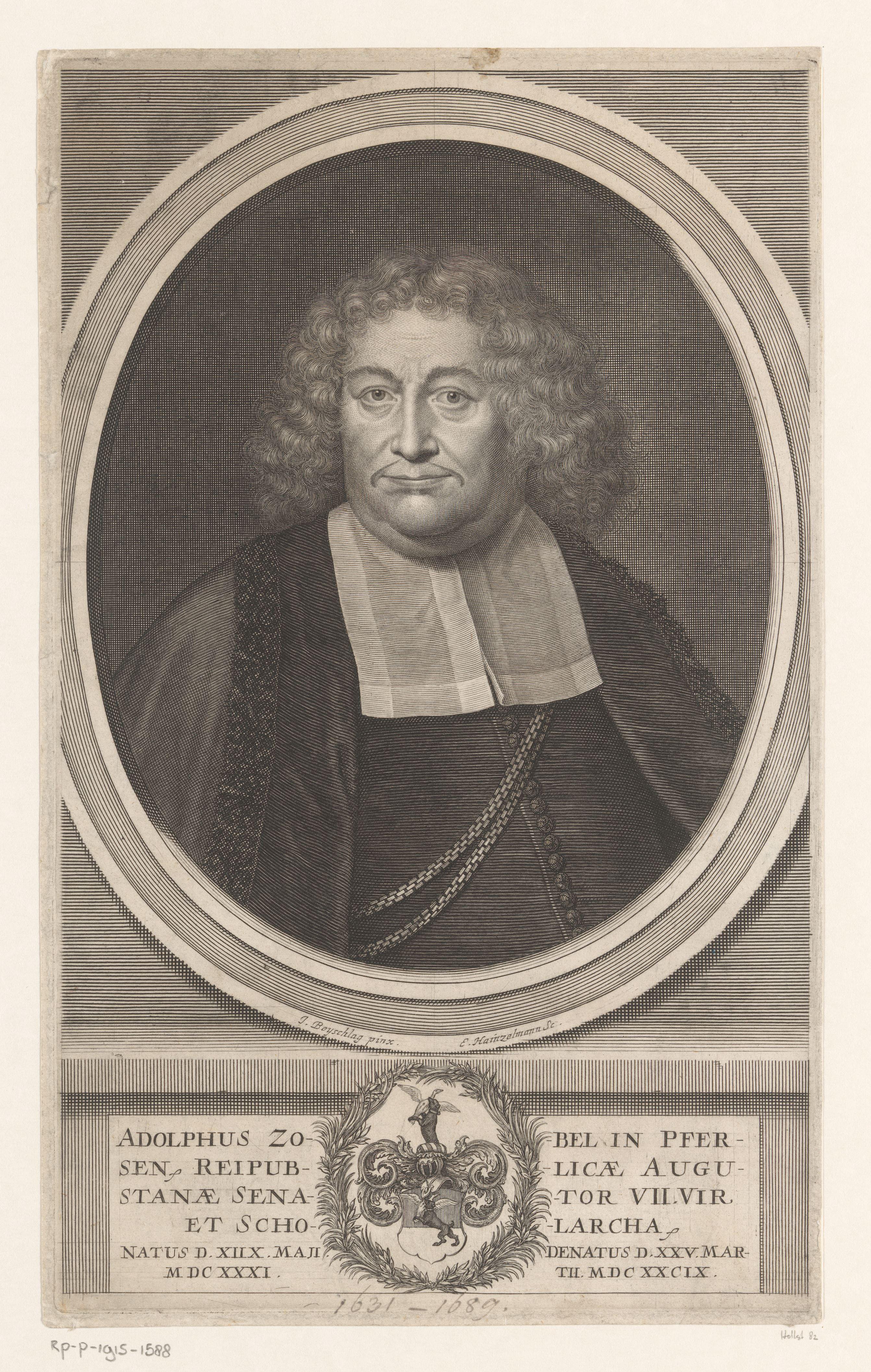 Portret van Adolph Zobel