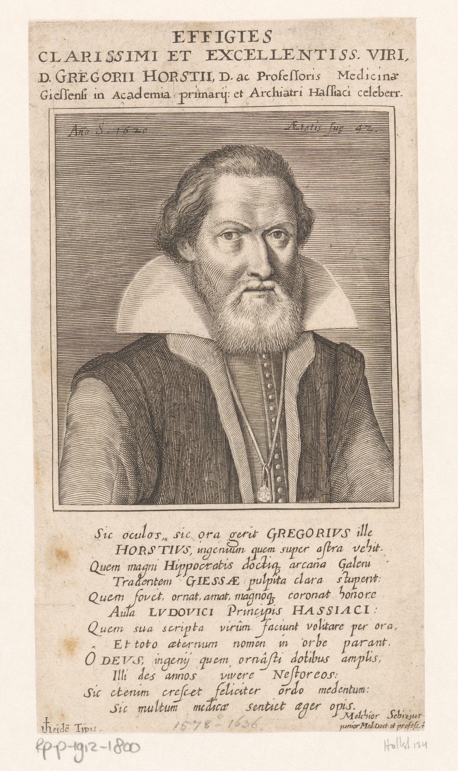 Portret van Gregor Horst op 42-jarige leeftijd
