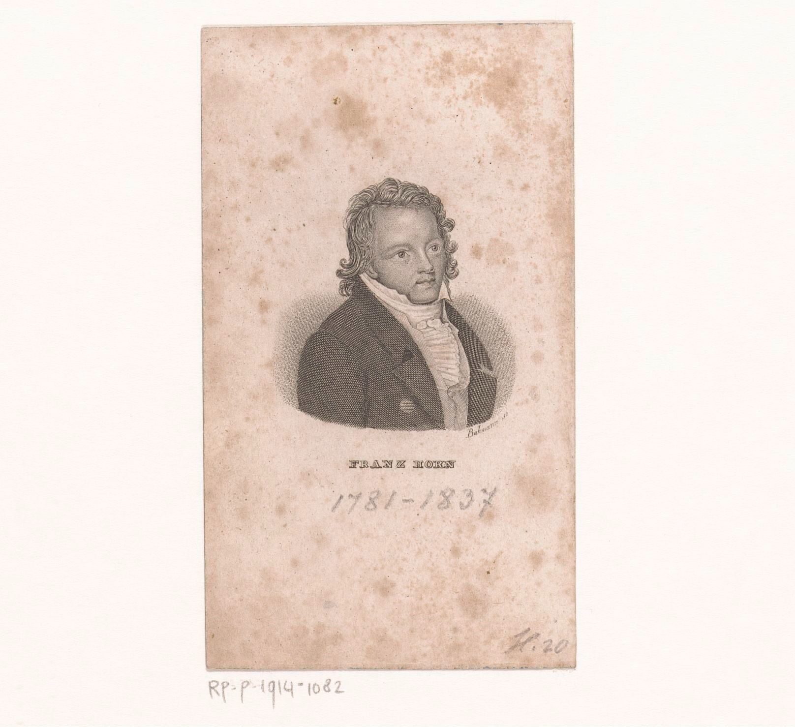 Portret van Franz Horn
