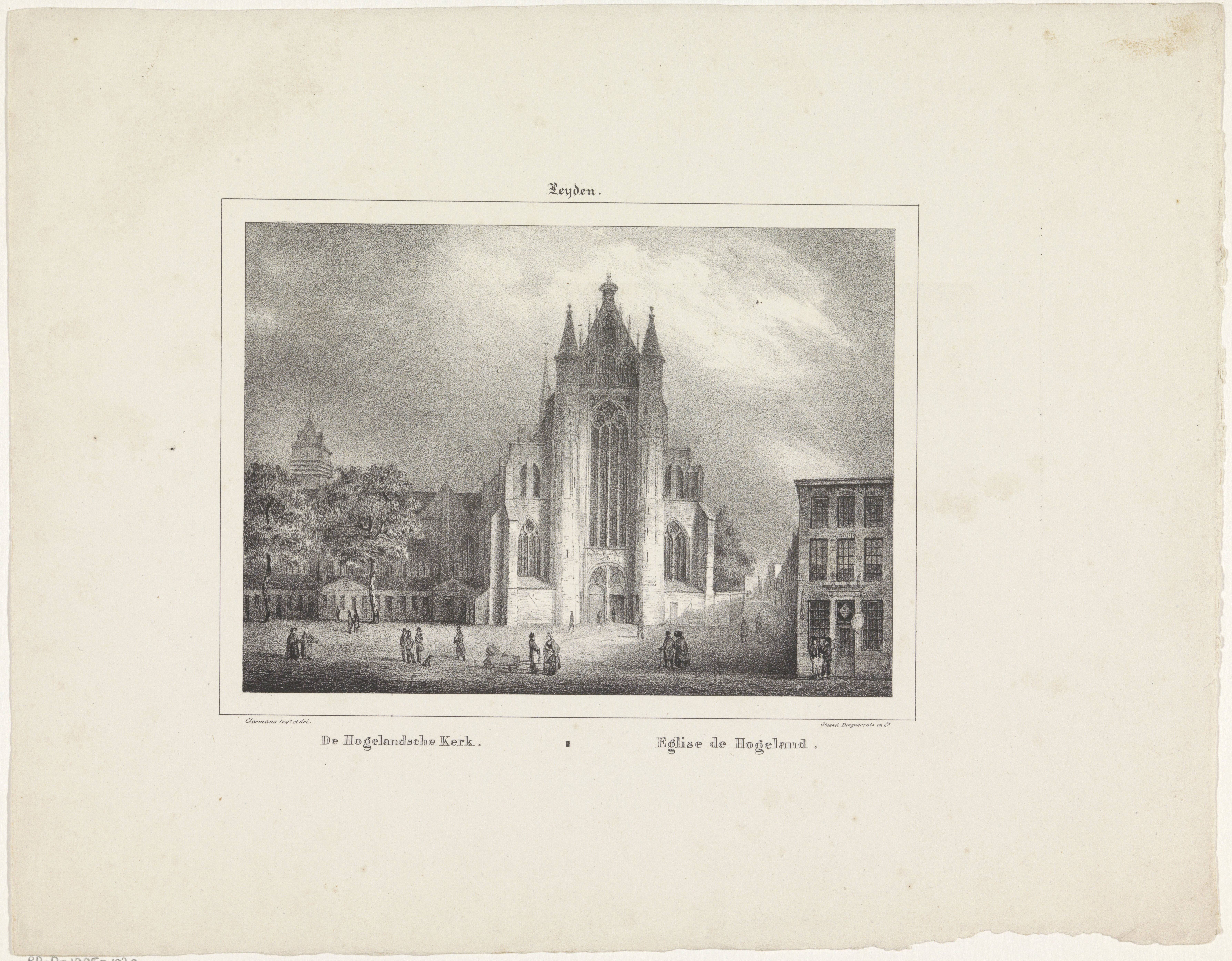 Gezicht op de Hooglandse Kerk in Leiden