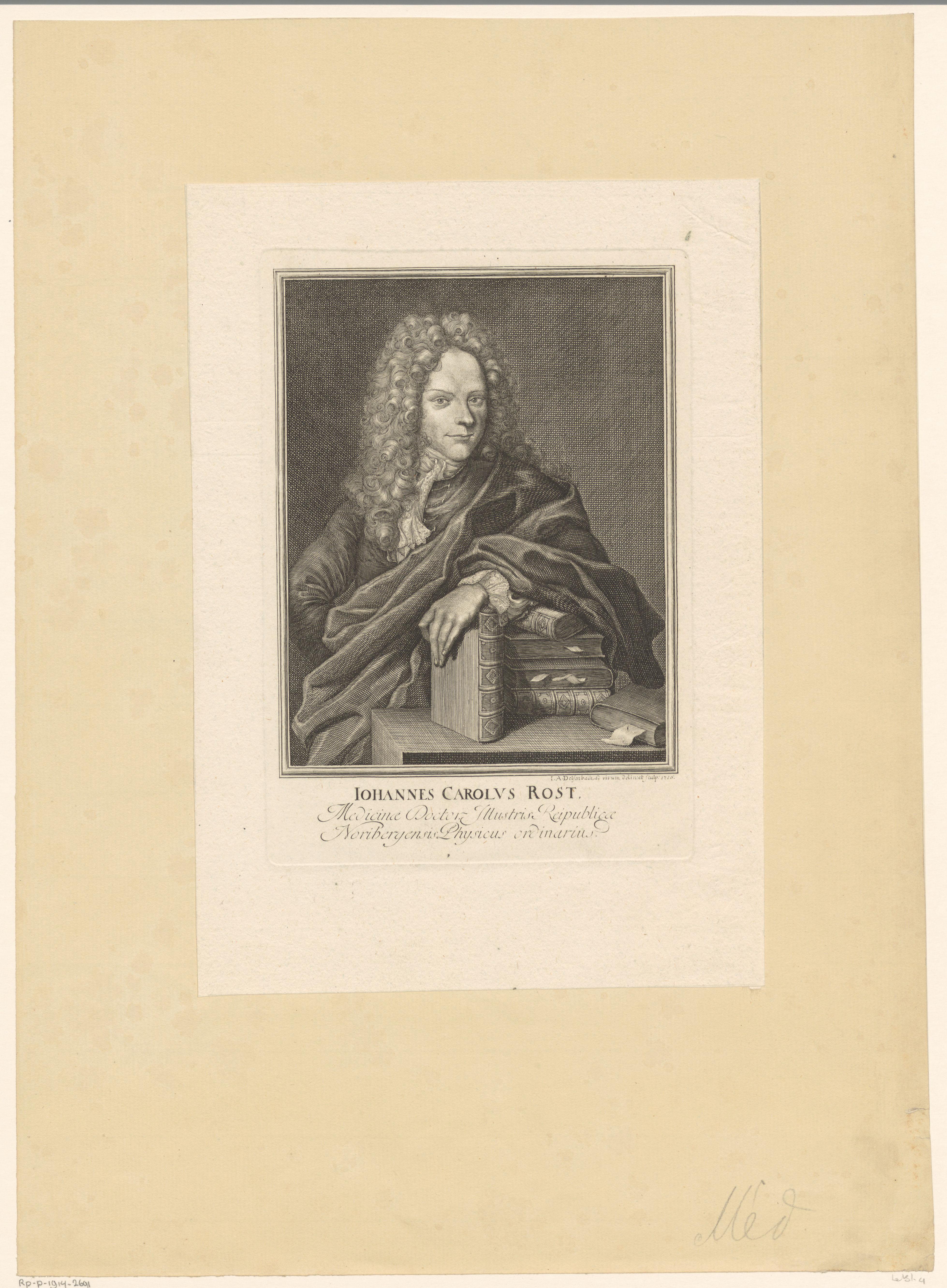 Portret van Johann Karl Rost