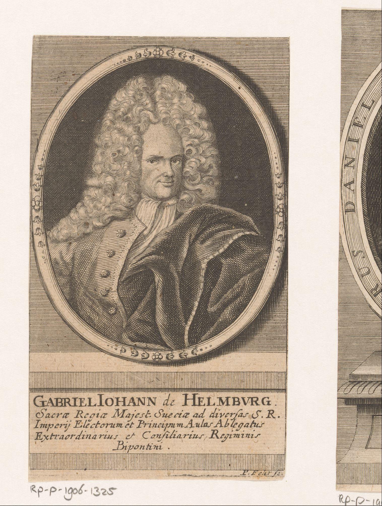 Portret van Gabriel Johann de Helmburg