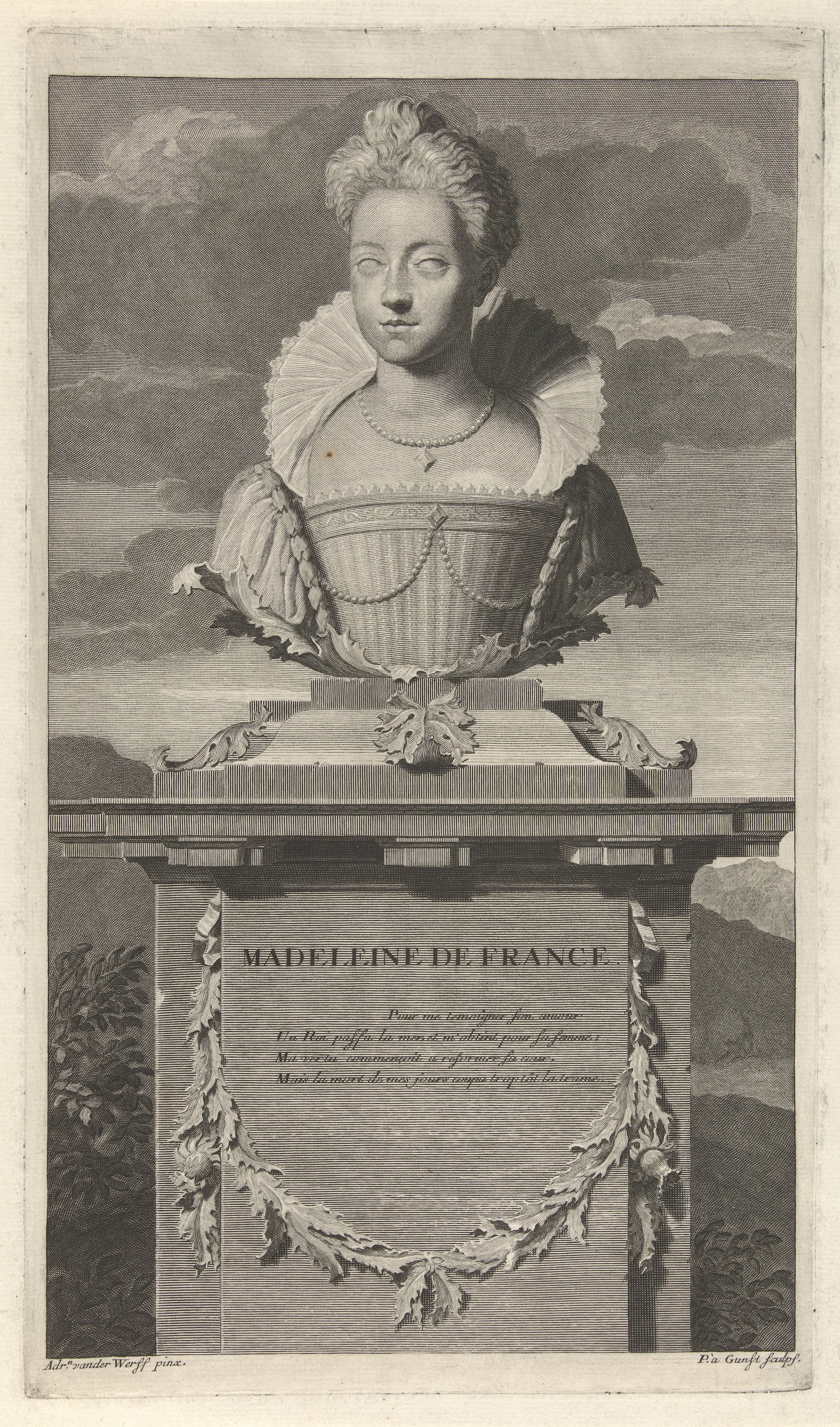 Buste van Magdalena van Valois, koningin van Schotland