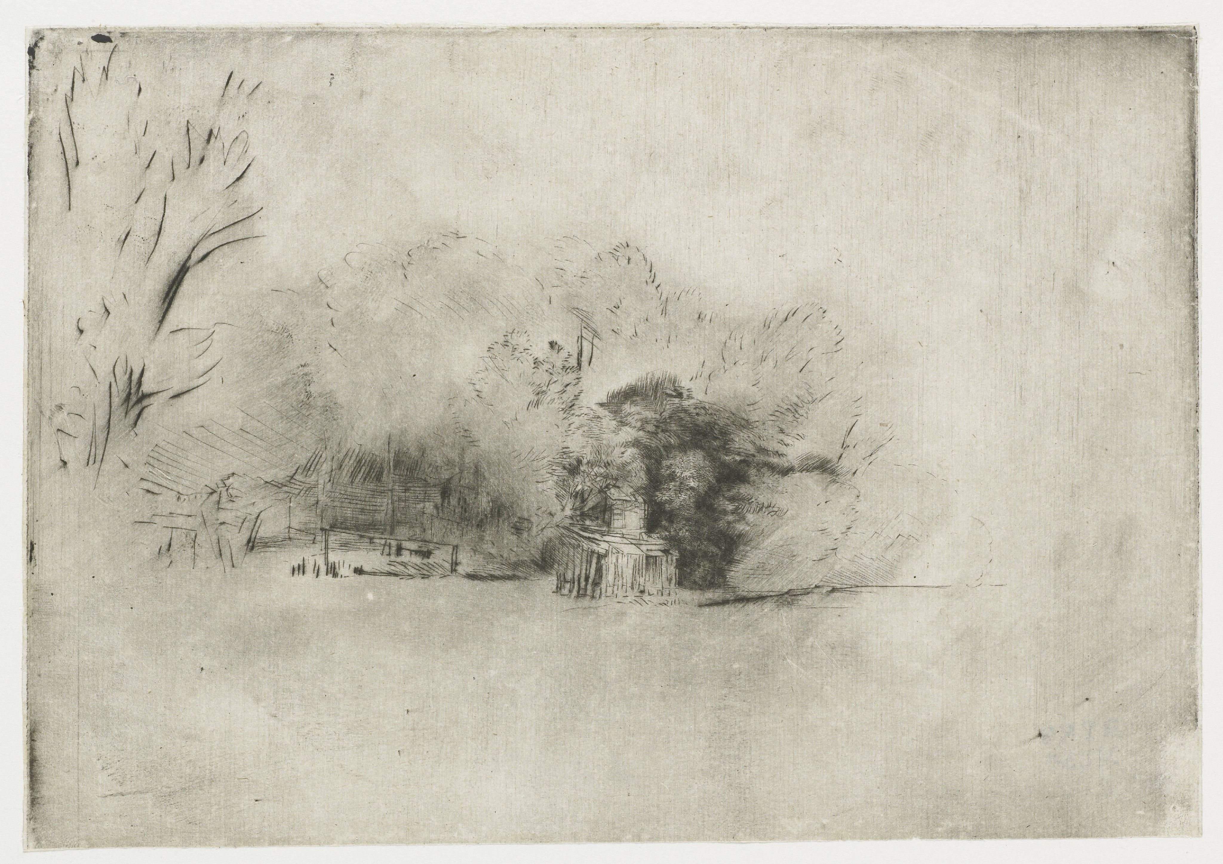 Boerenhoeve tussen de bomen