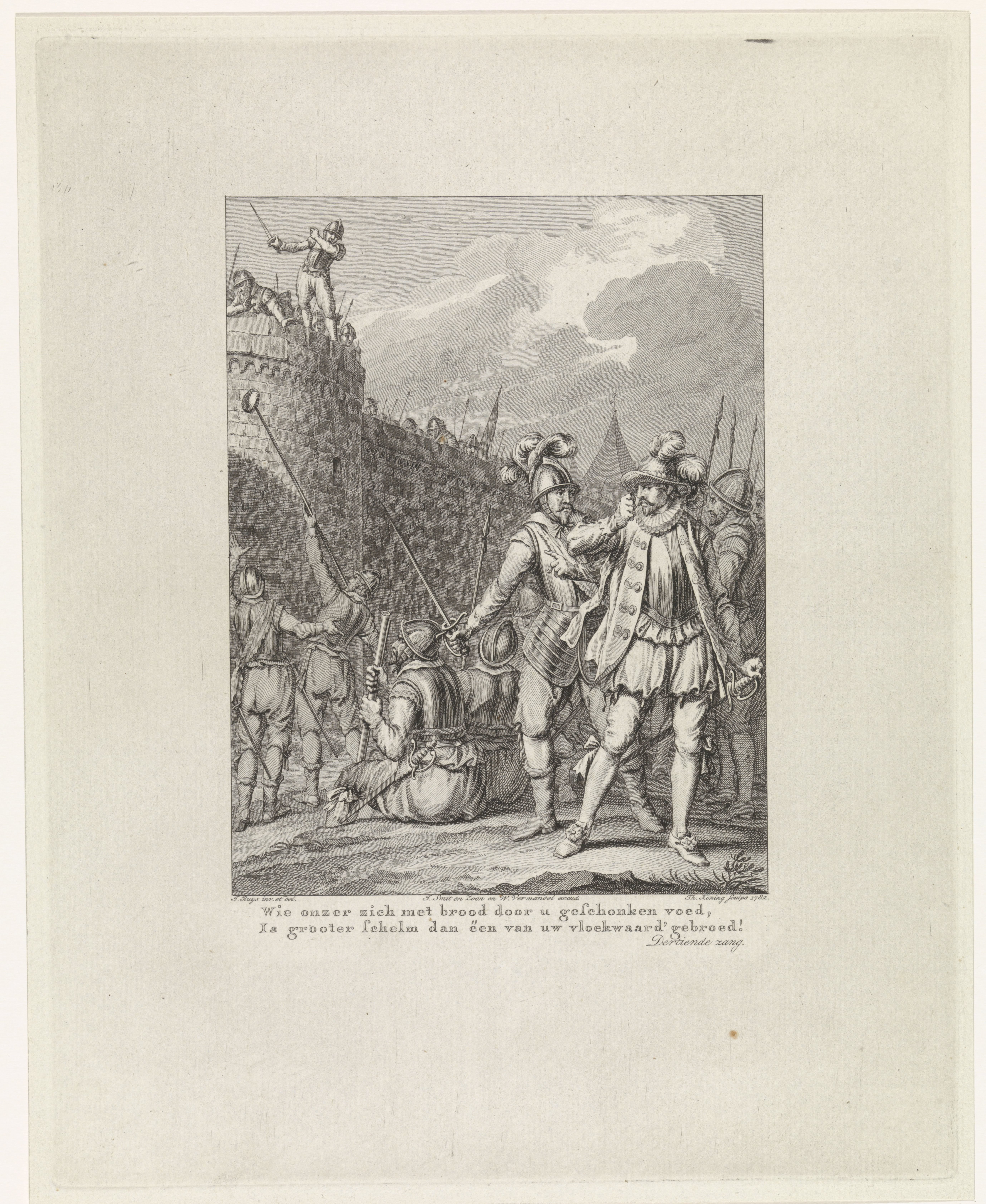 Leidenaren weigeren het door de Spanjaarden aangeboden brood, 1574