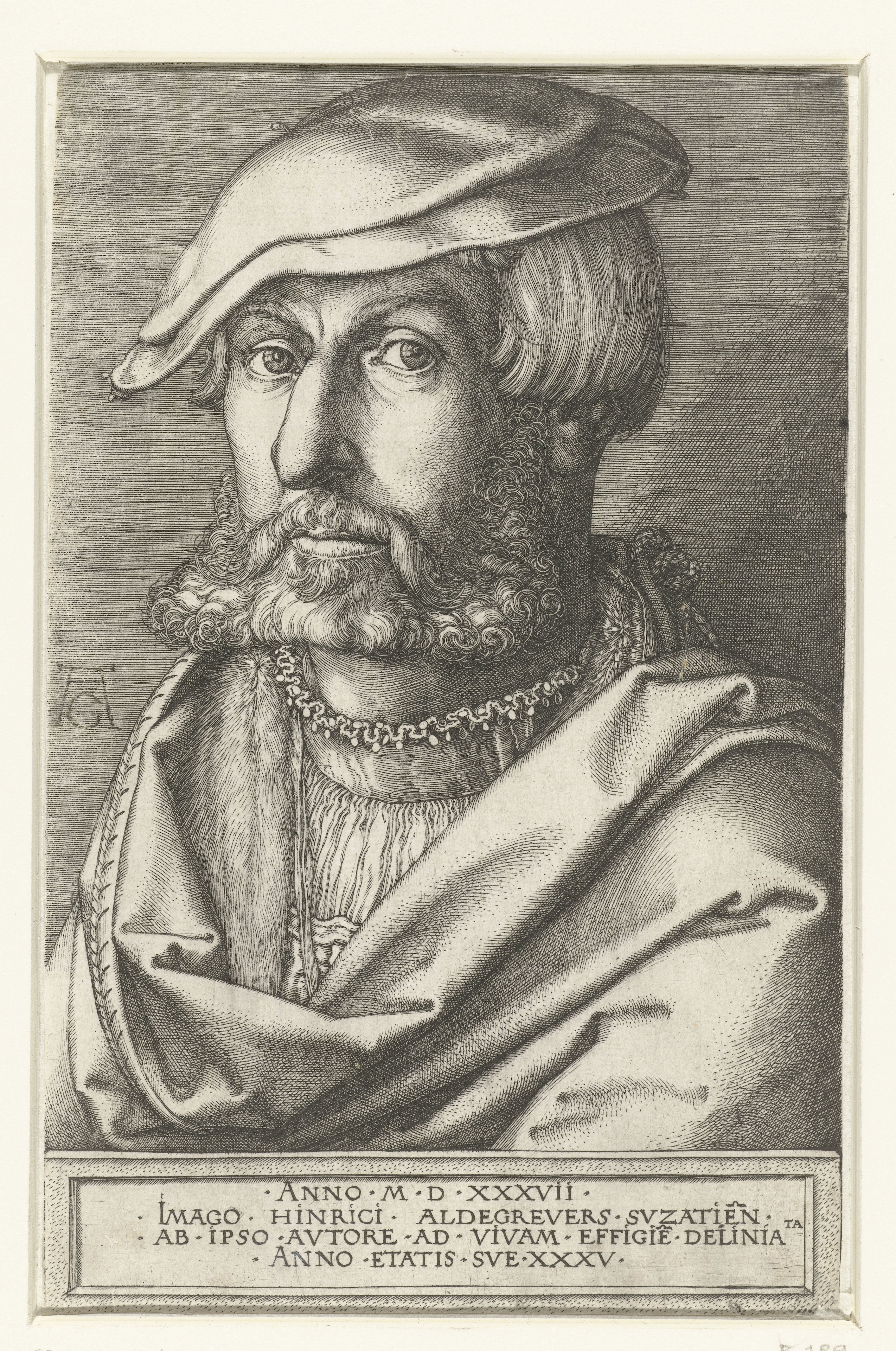 Zelfportret van Heinrich Aldegrever