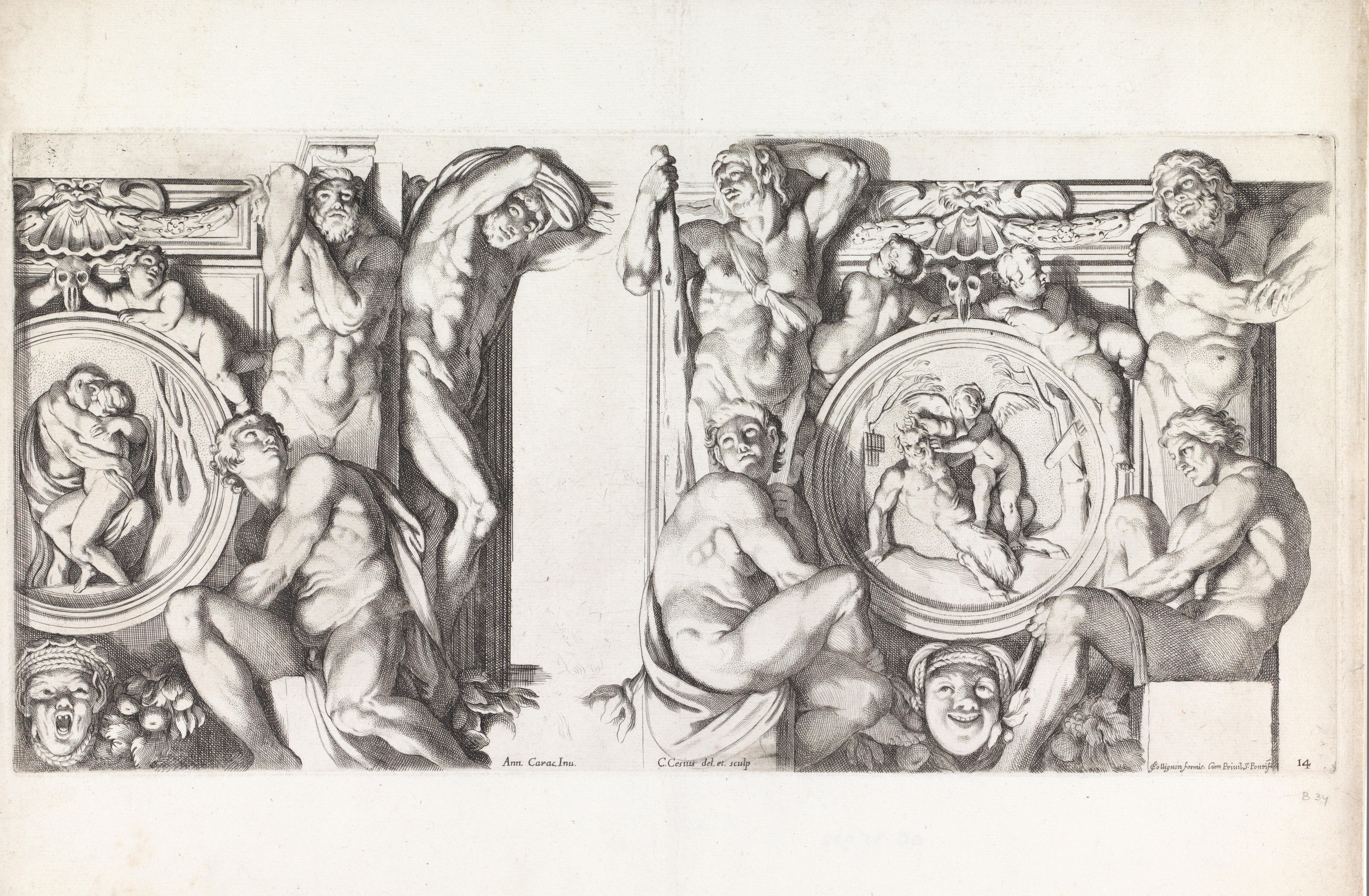 Salmacis en Hermaphroditus / Amor en Pan