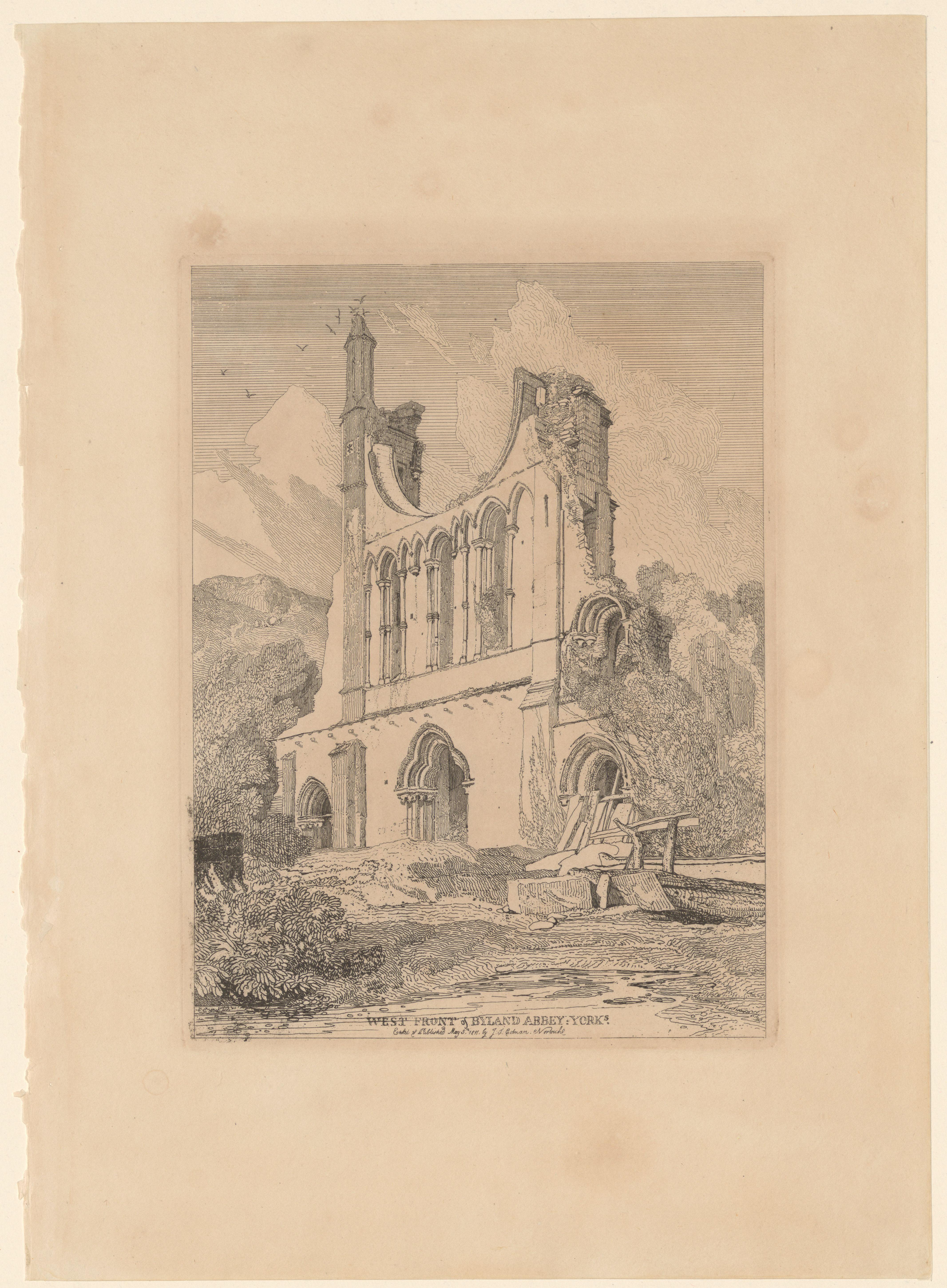 Ruïne van de Byland Abbey te Yorkshire
