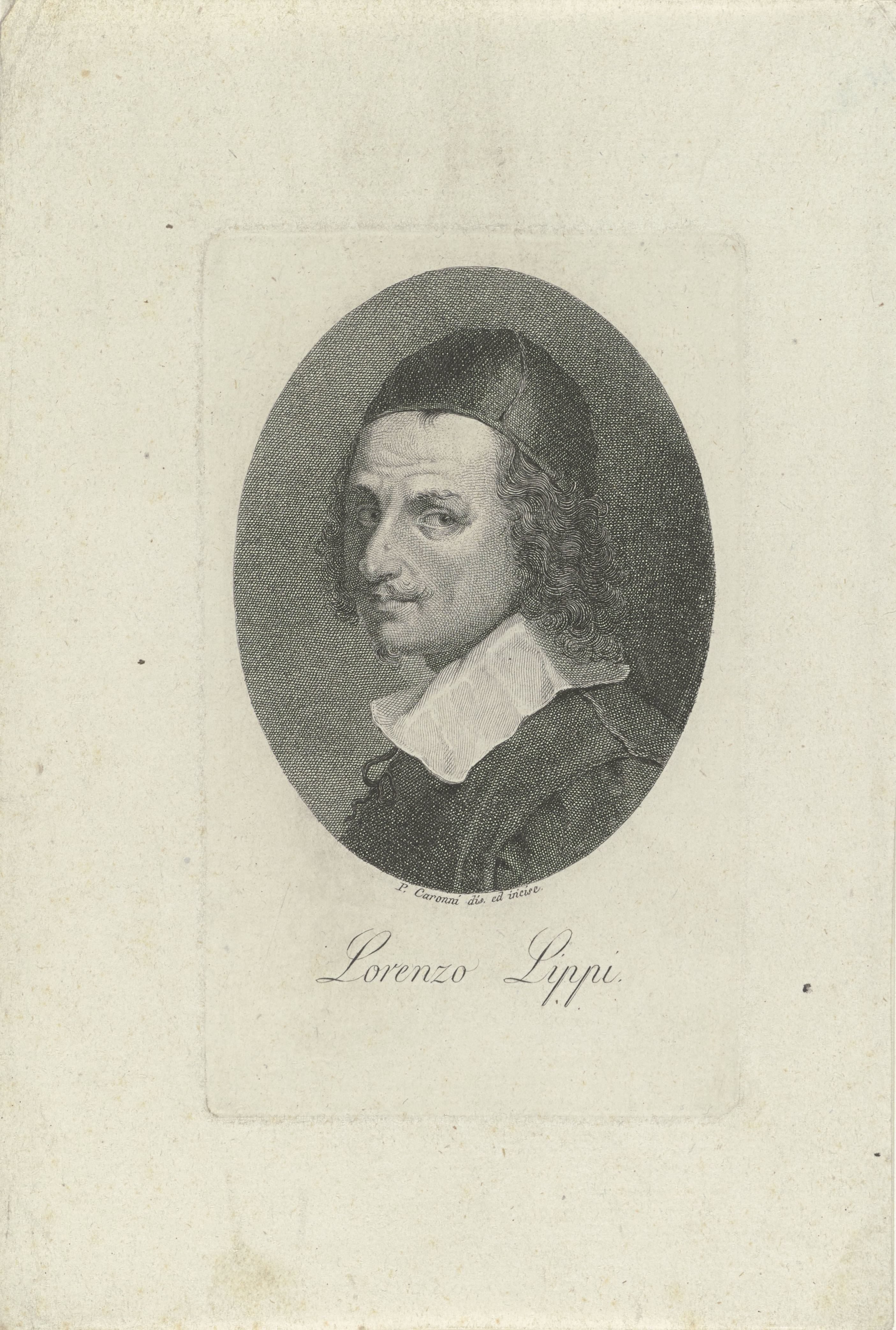 Portret van schilder en dichter Lorenzo Lippi
