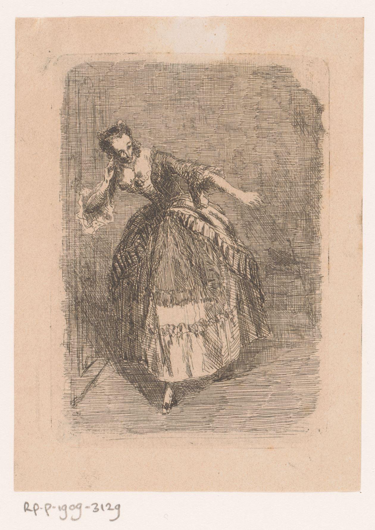 Luisterende jonge vrouw