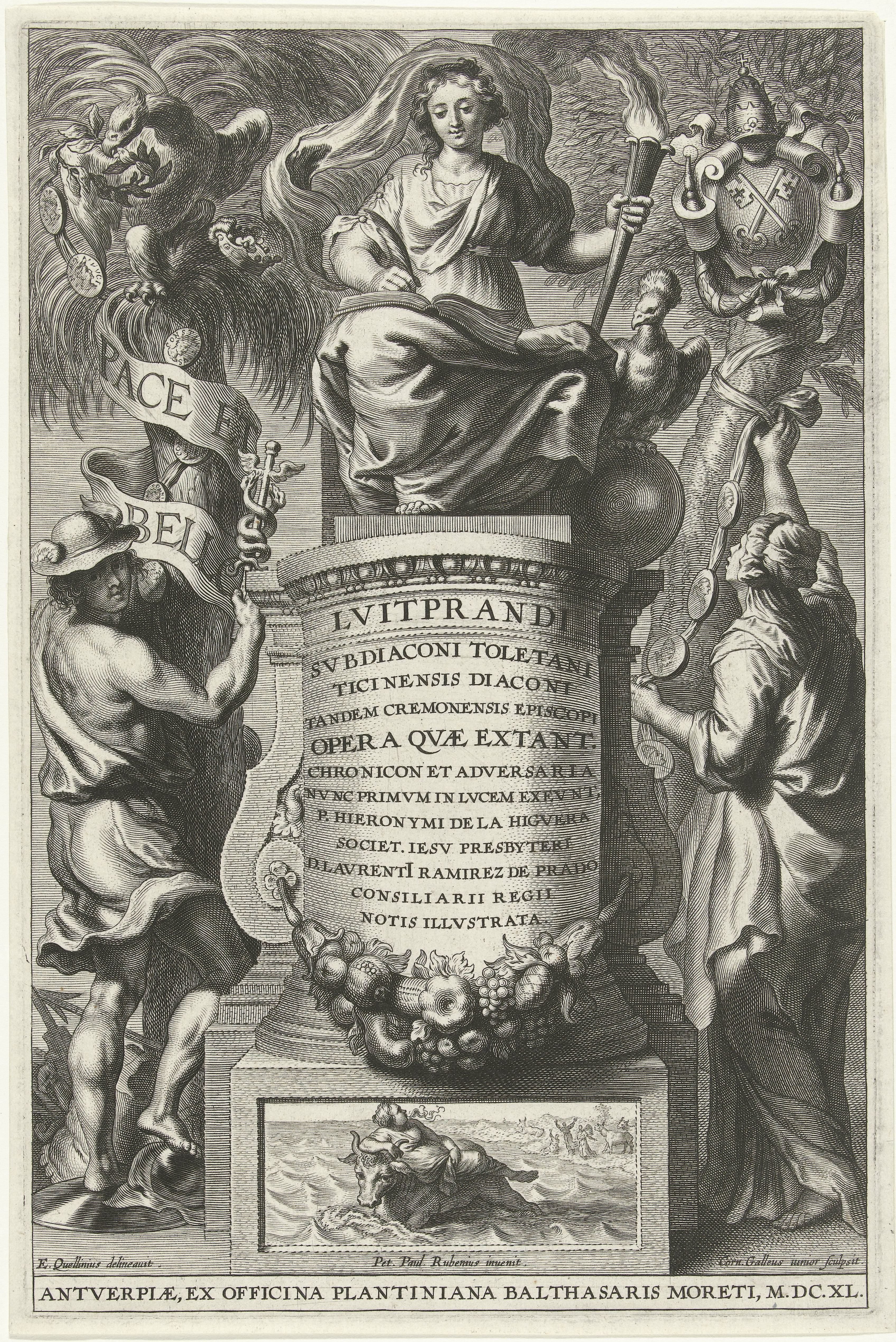 Geschiedenis zittend op een troon