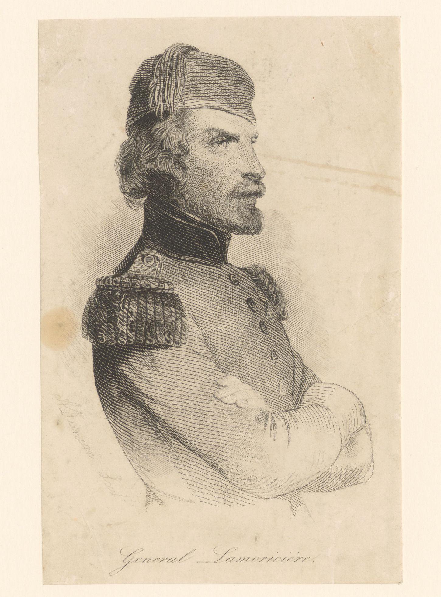 Portret van Christophe Léon Louis Juchault de Lamoricière