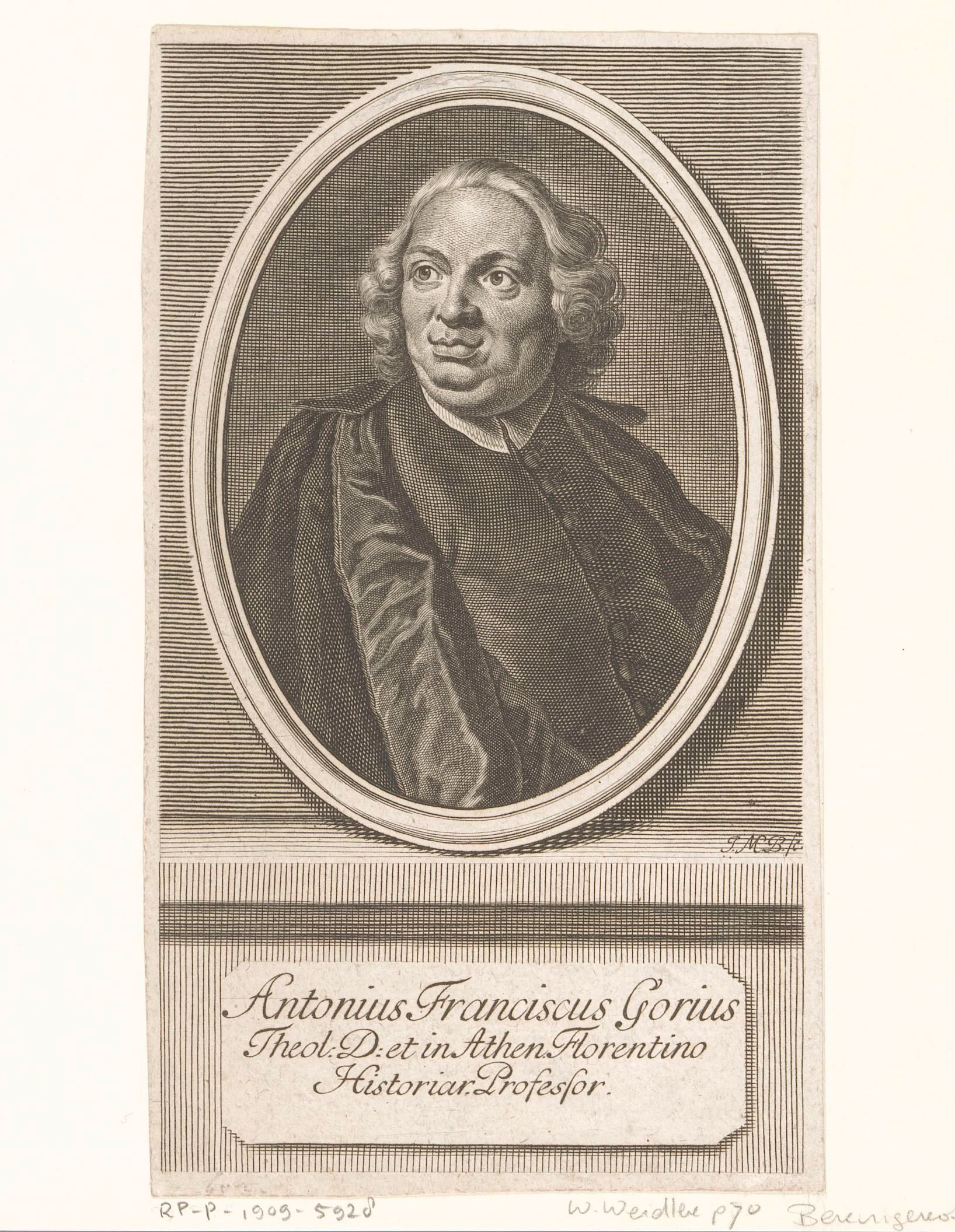 Portret van Antonio Francesco Gori