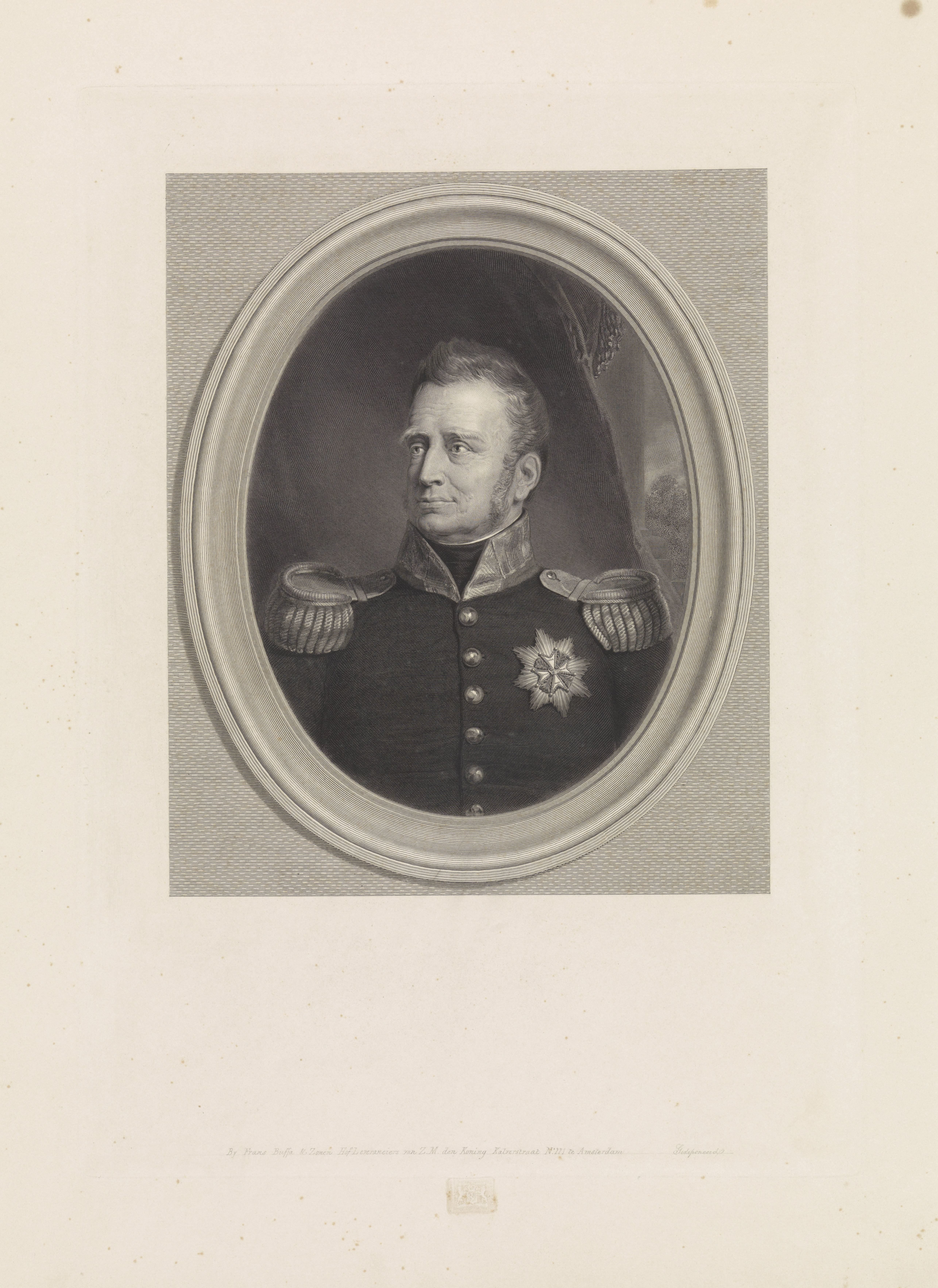 Portret van Willem I Frederik, koning der Nederlanden