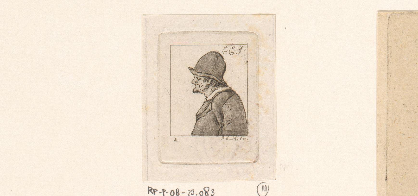 Buste van een oude visser