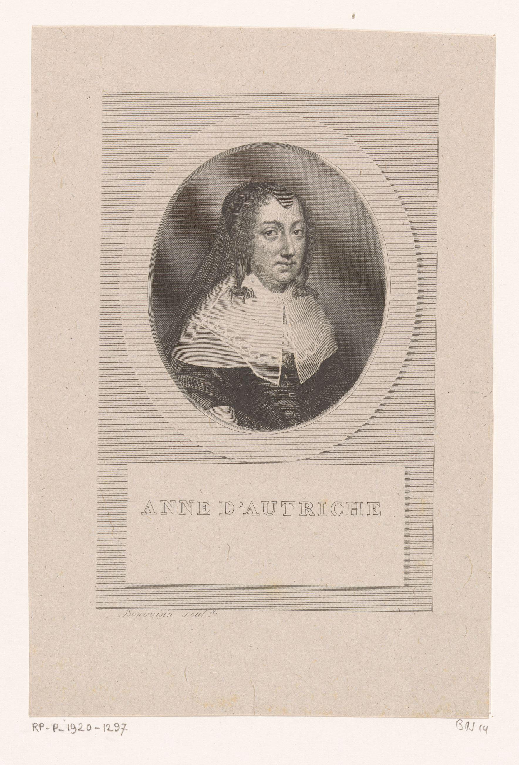 Portret van Anna van Oostenrijk (koningin van Frankrijk)