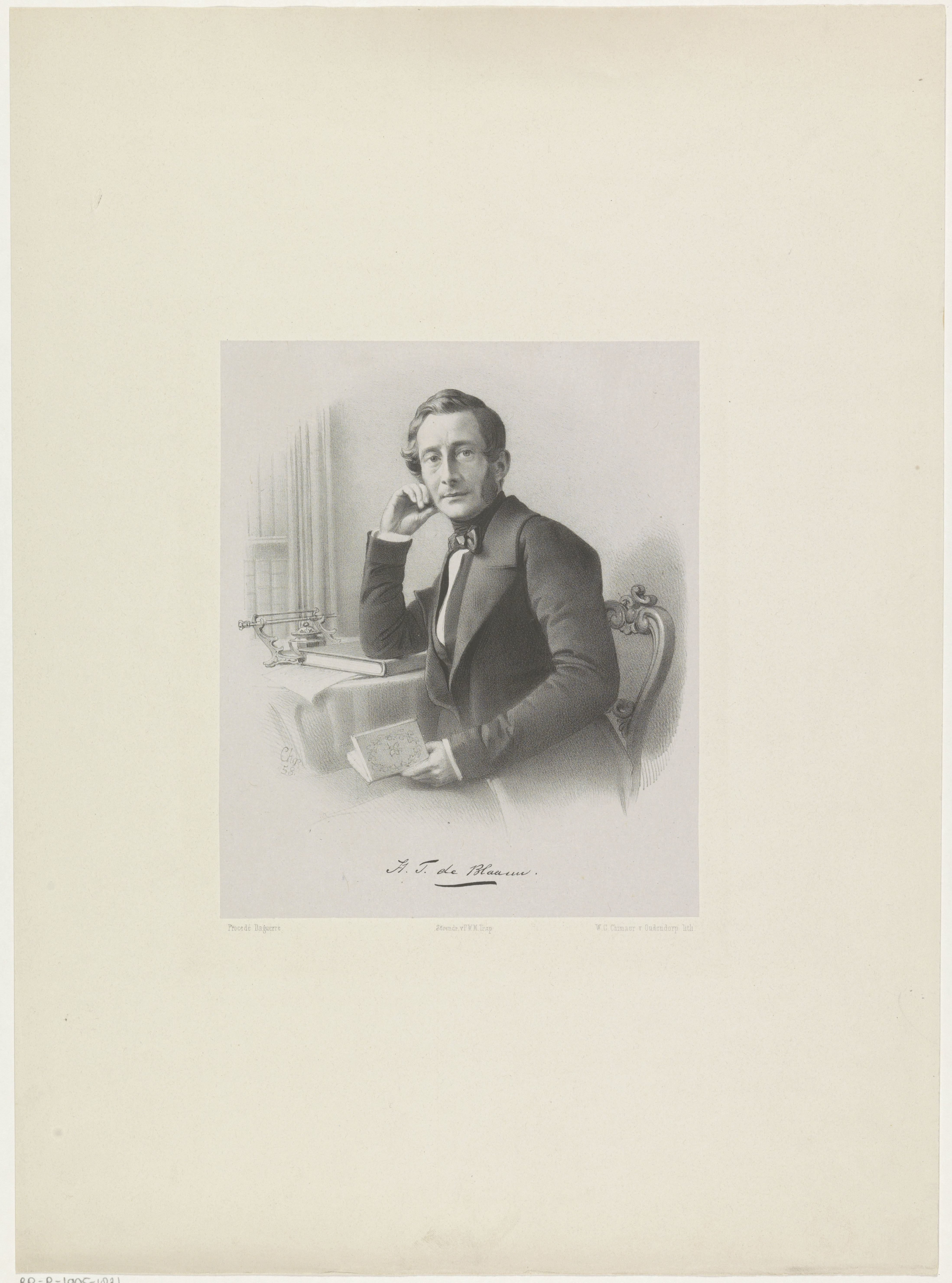 Portret van H. T. de Blaauw