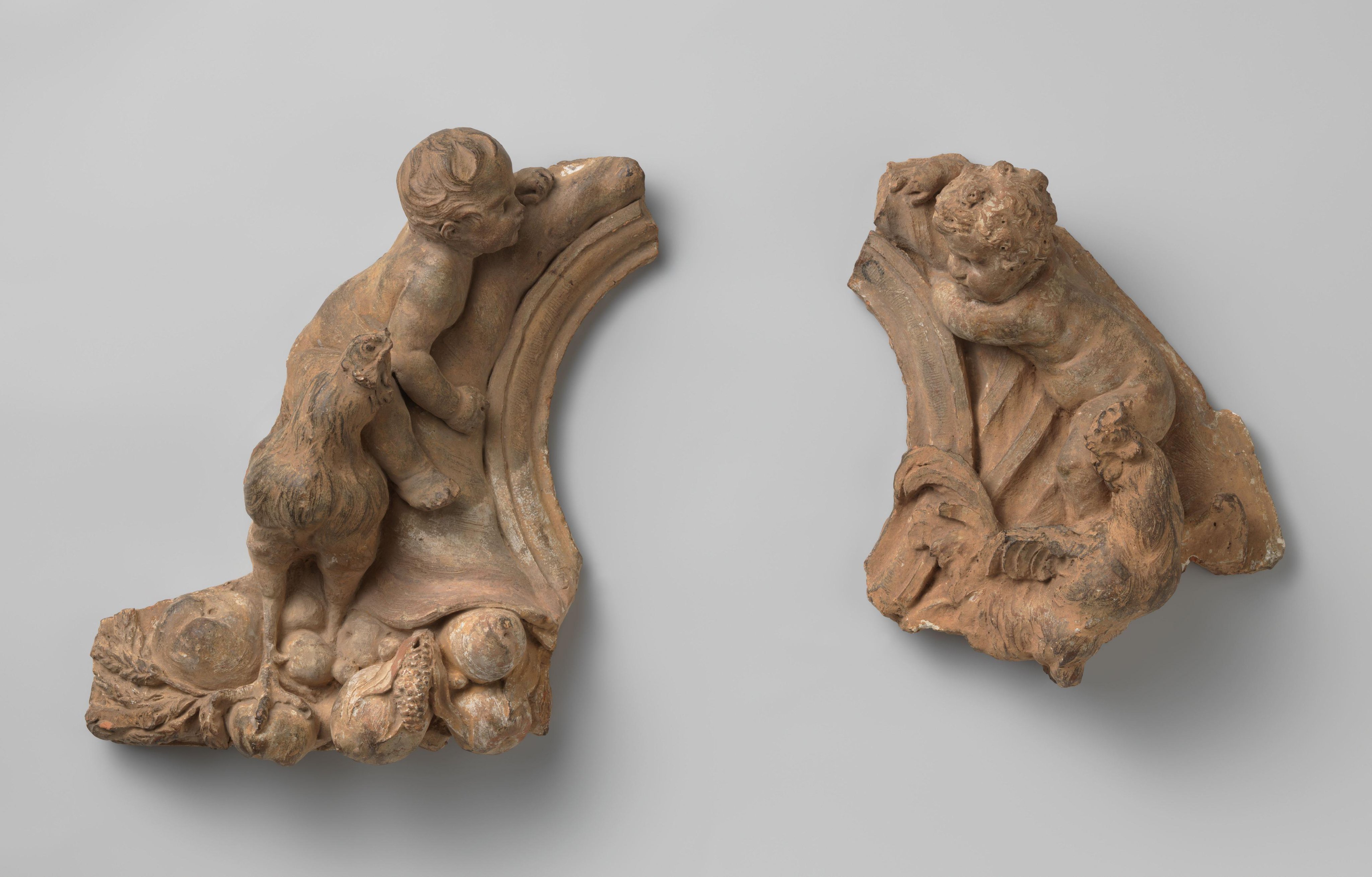 Model for an Overdoor Lunette with Putti and Cockerels for the Amsterdam Town Hall (now Royal Palace) at Dam Square
