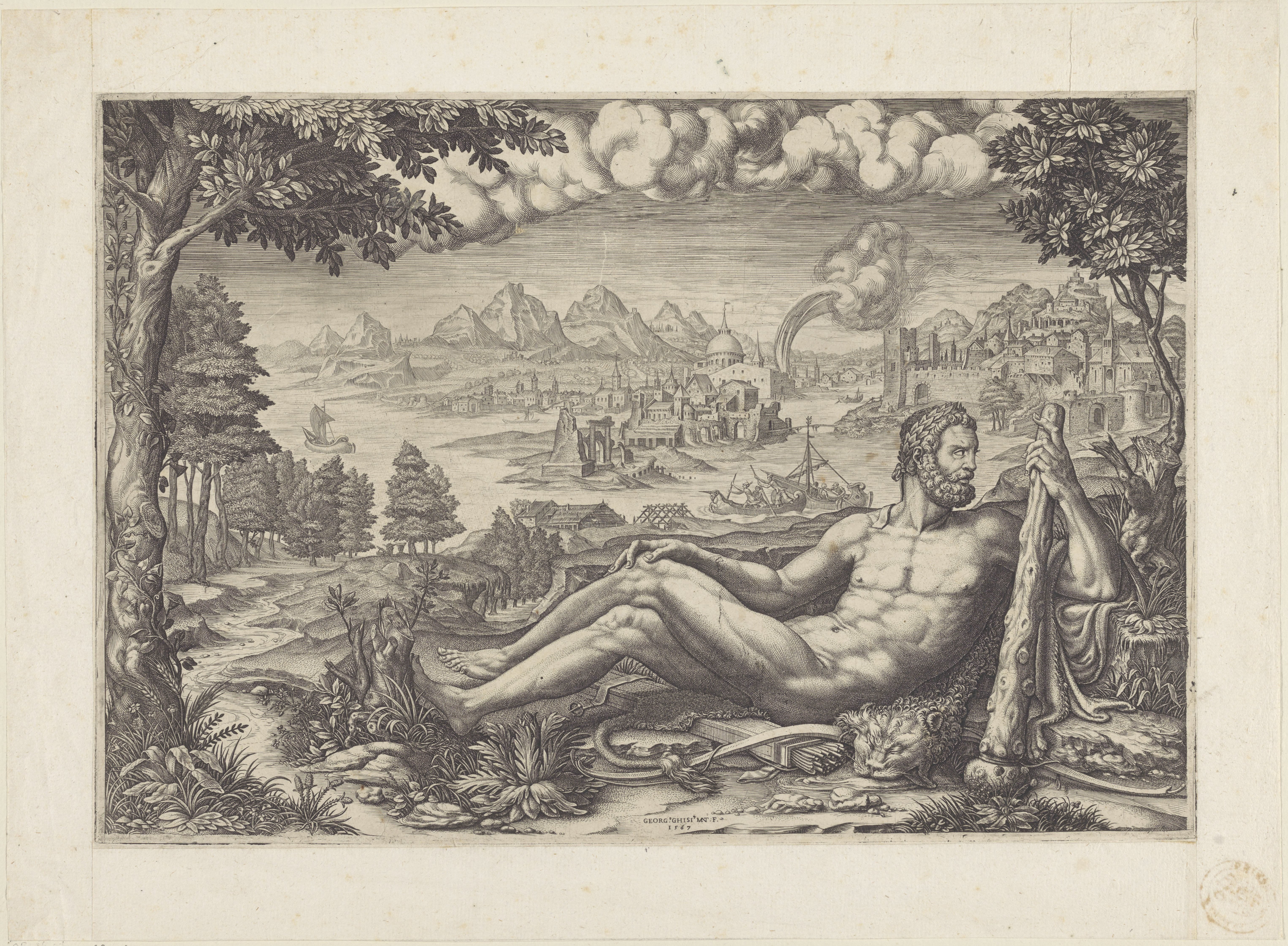 Hercules uitrustend na zijn werken