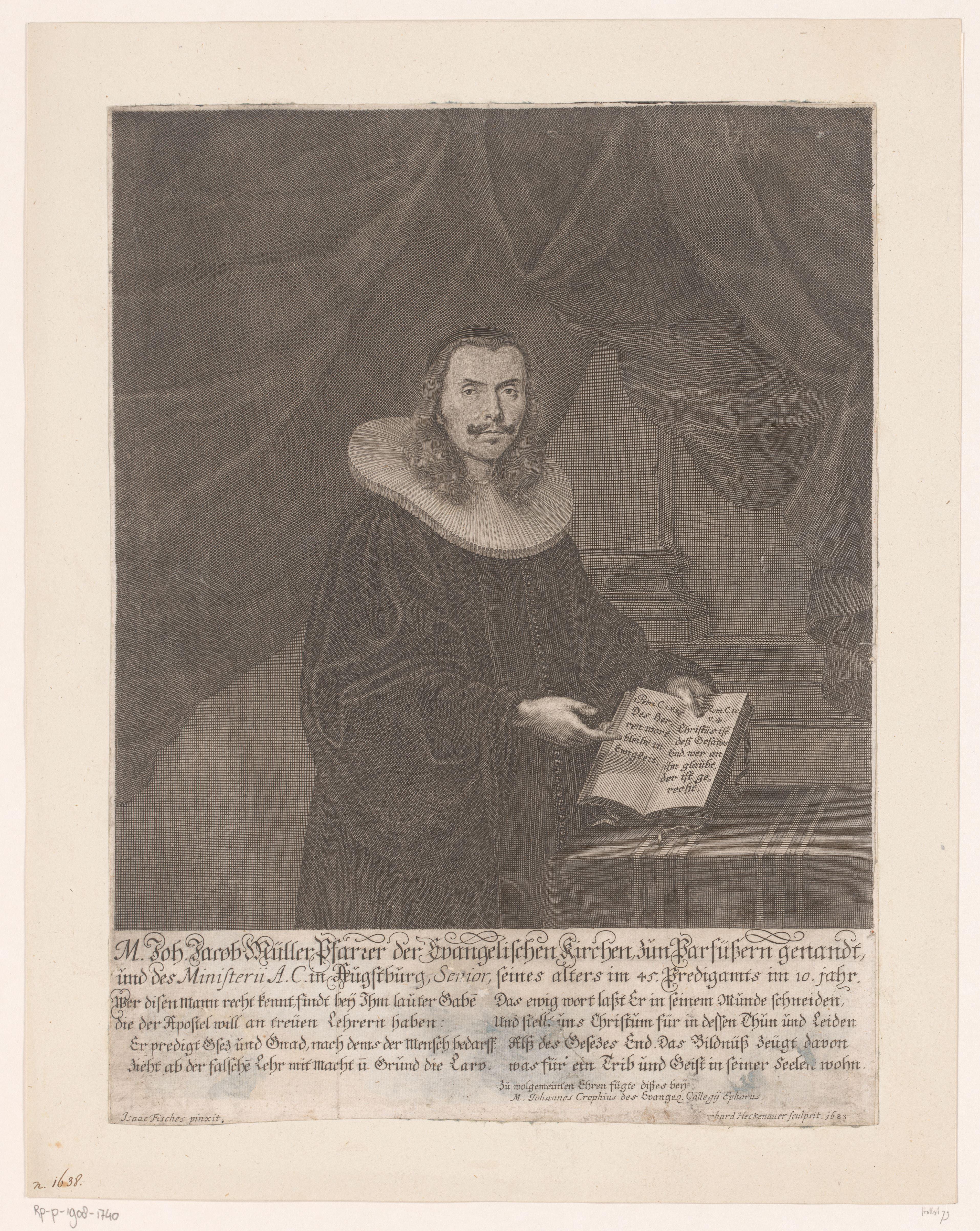 Portret van Johann Jacob Müller