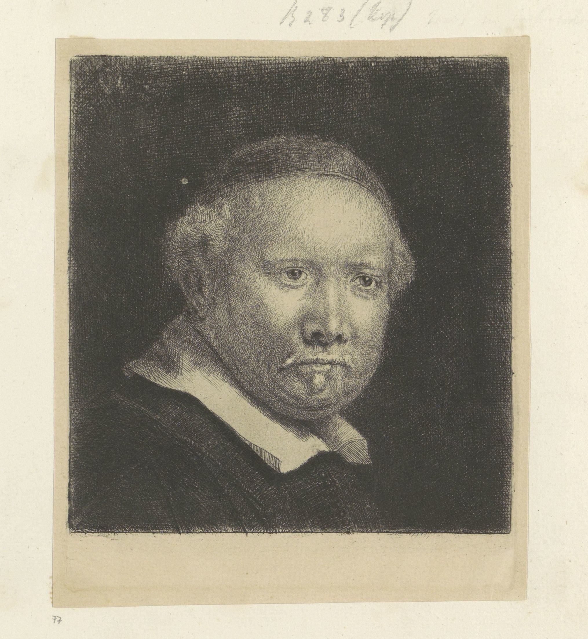 Portret van de schrijfmeester Lieven Willemsz. van Coppenol: grote plaat
