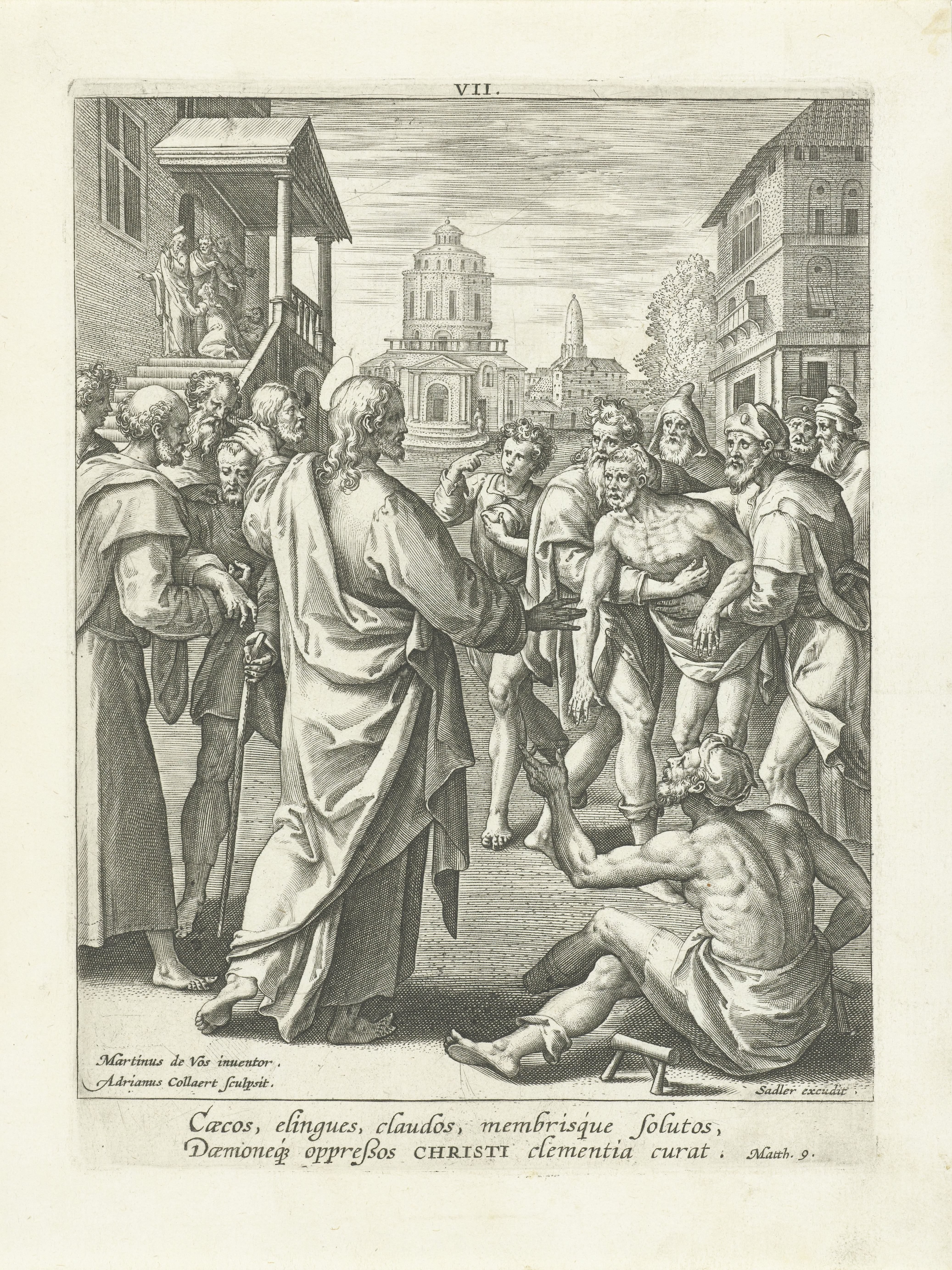 Christus geneest een verlamde man en een blinde man
