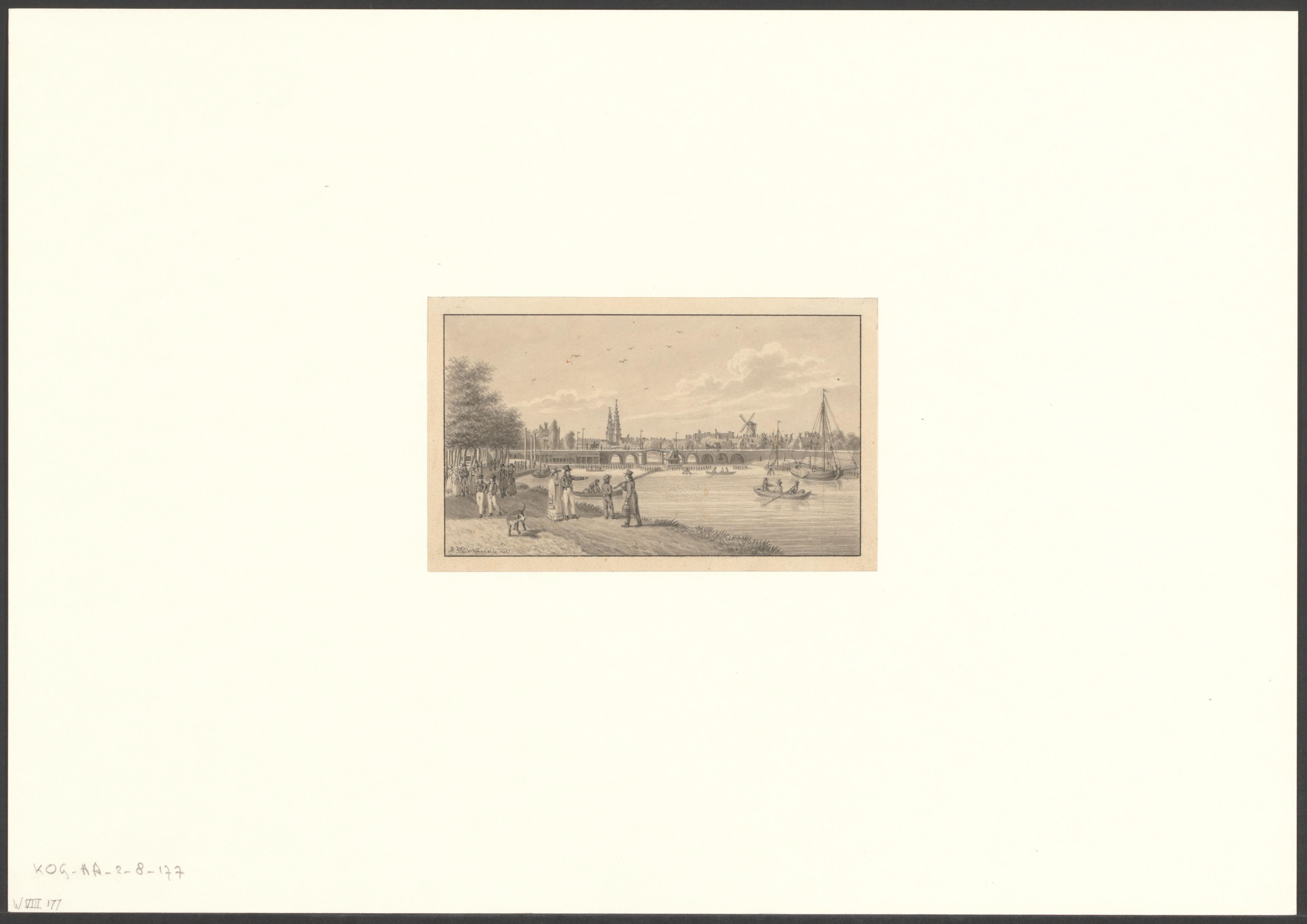 Gezicht op de Hogesluis bij Amsteldijk