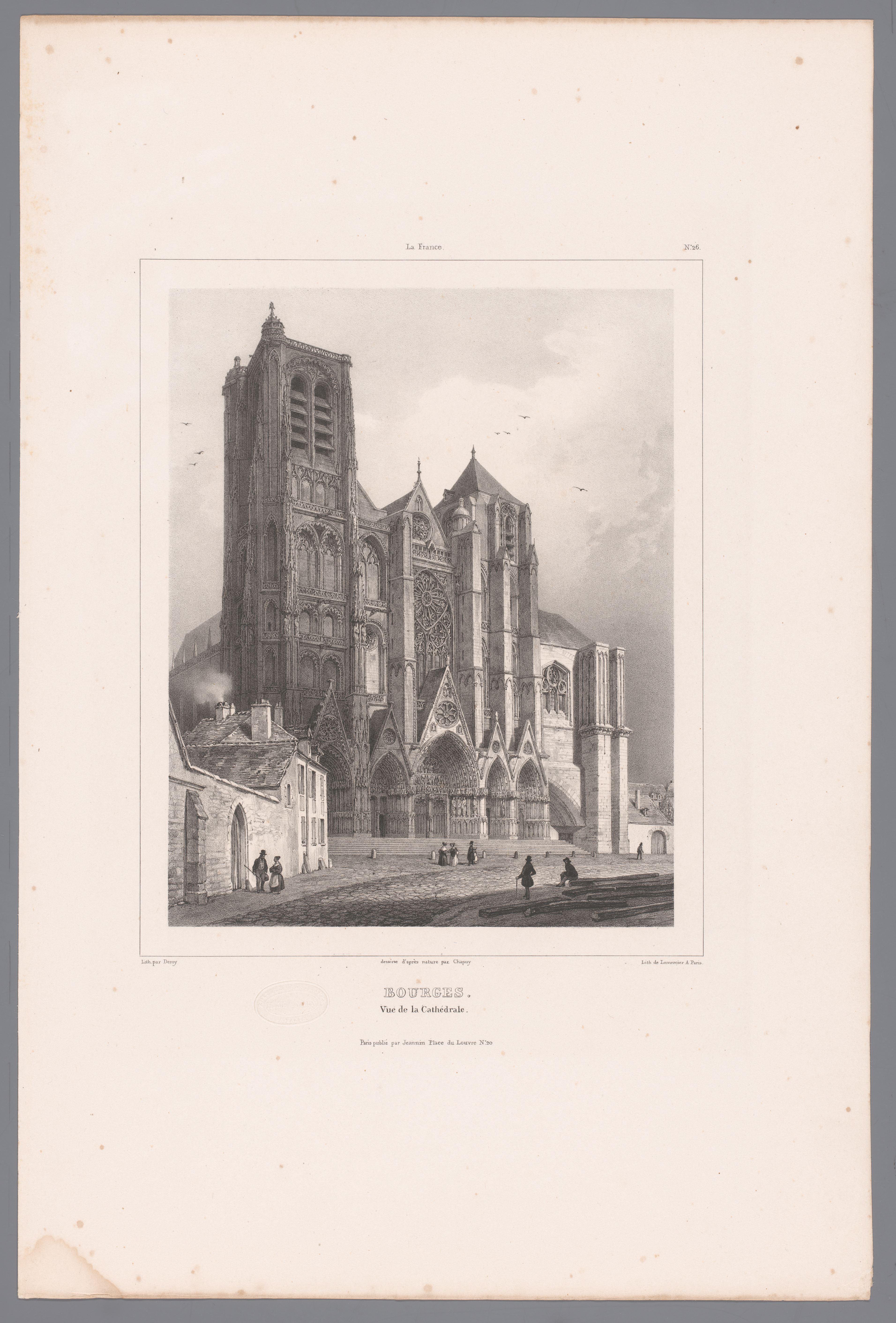 Zicht op de kathedraal Saint-Étienne te Bourges