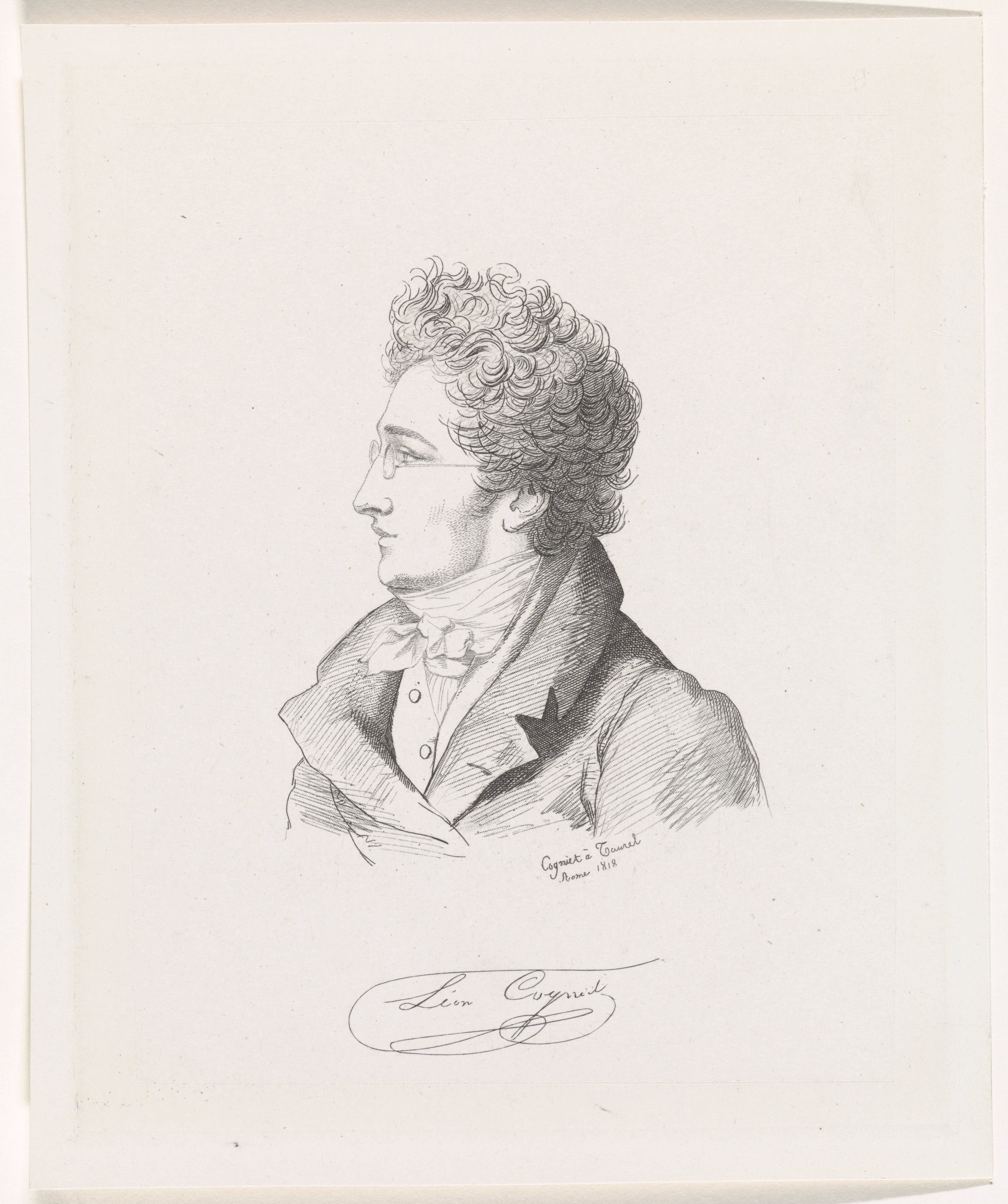 Portret van de kunstenaar Léon Cogniet
