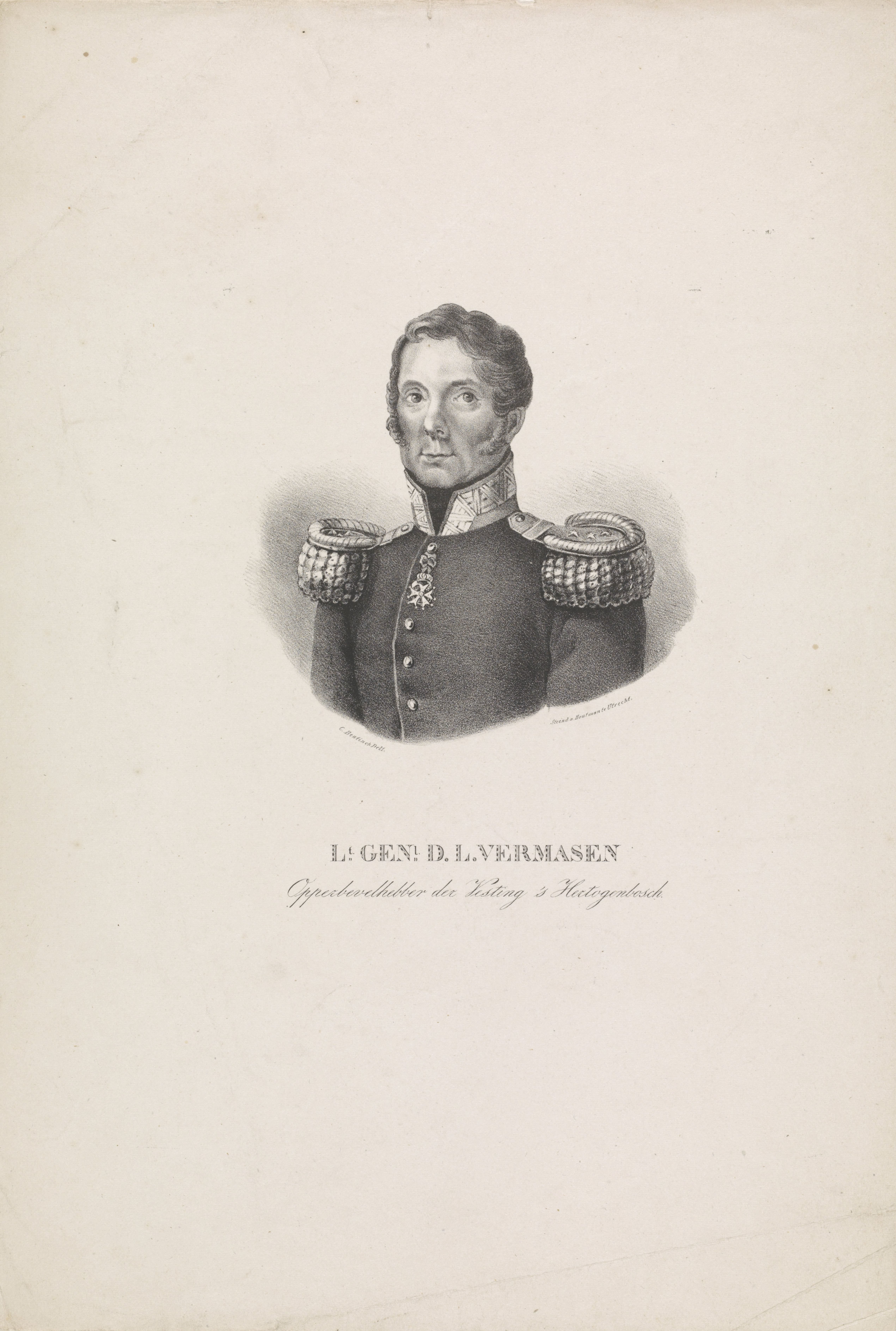Portret van luitenant generaal Dionisius Lambertus Vermasen