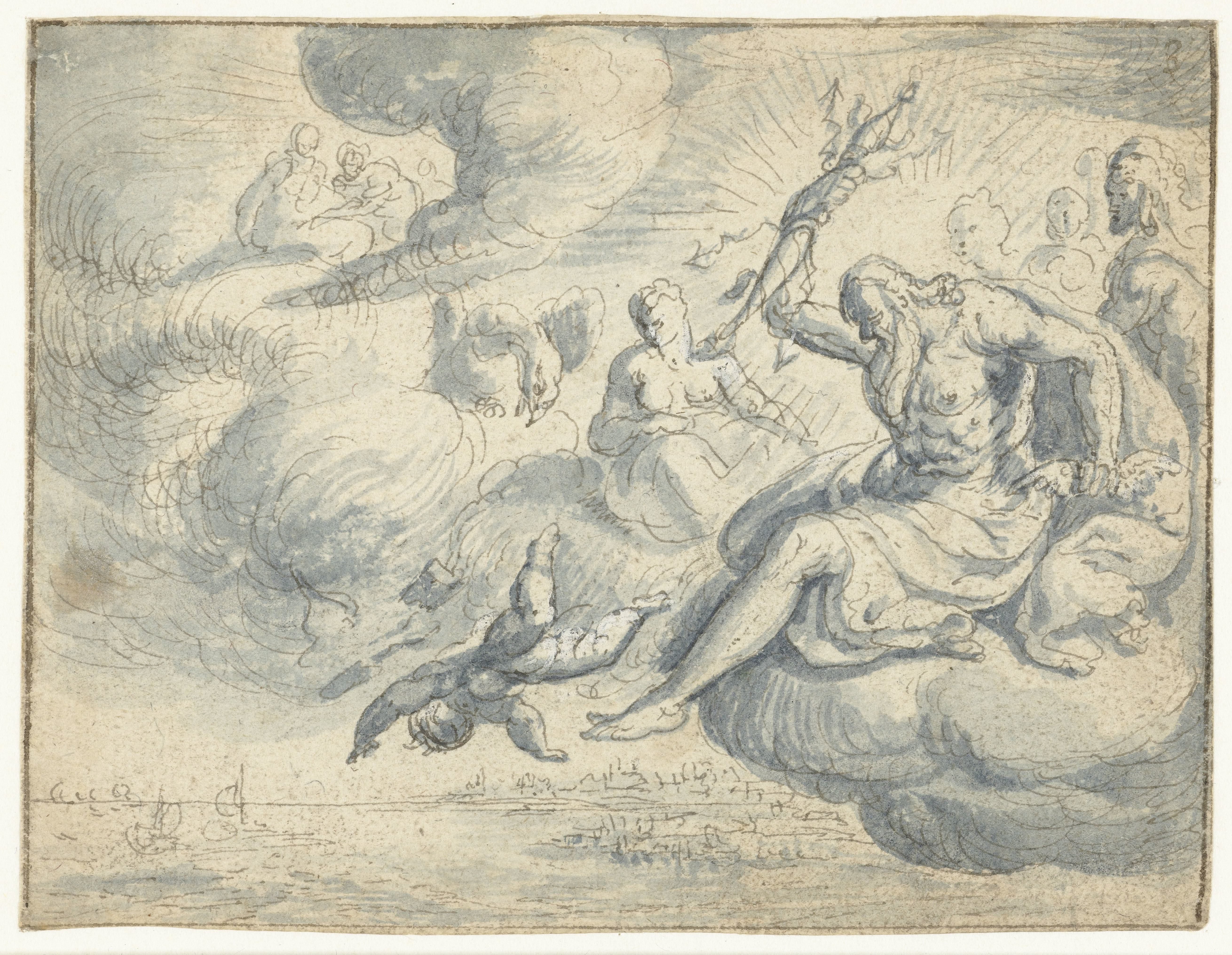 Jupiter verbant Cupido uit de hemel