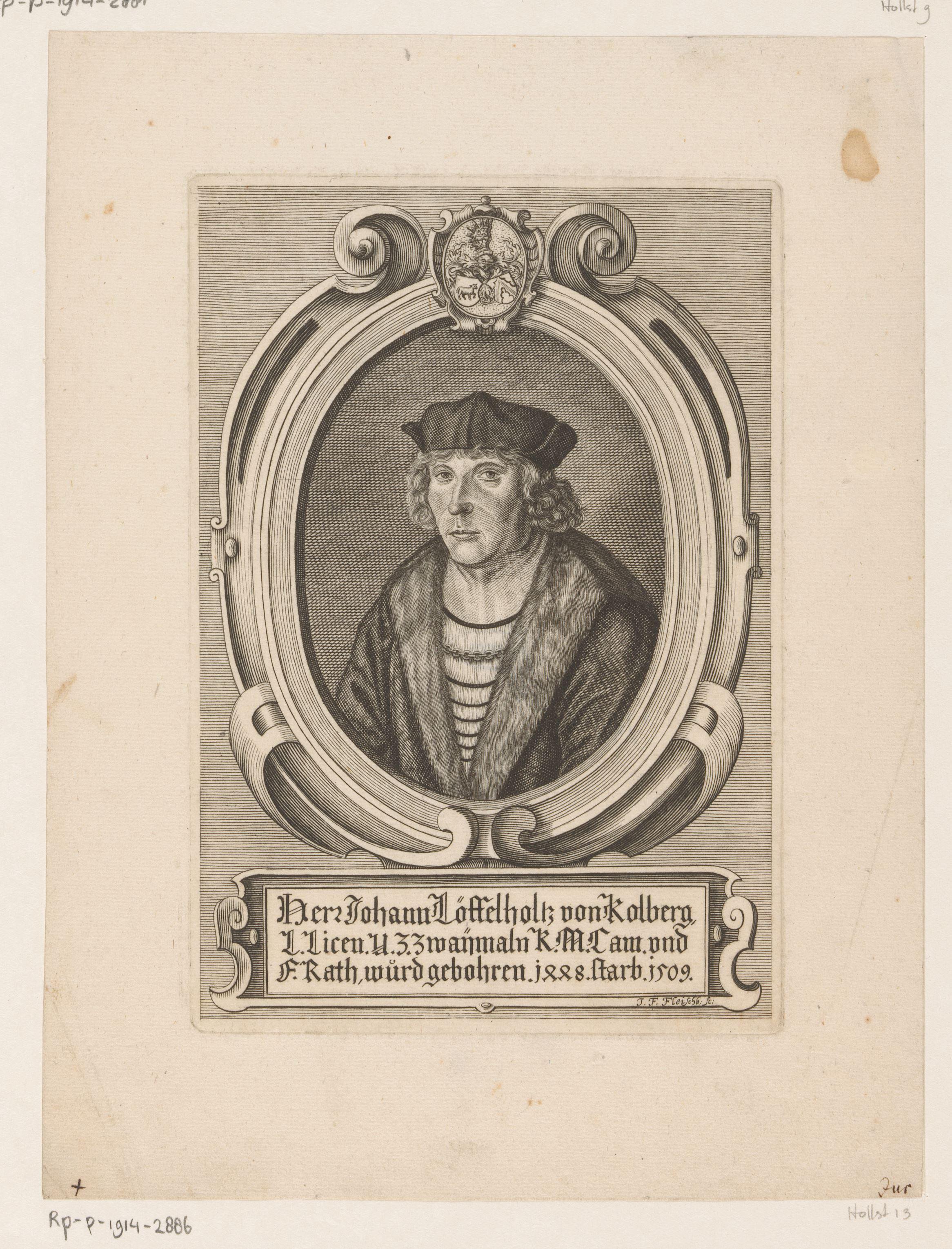 Portret van Johann Loeffelholz von Colberg
