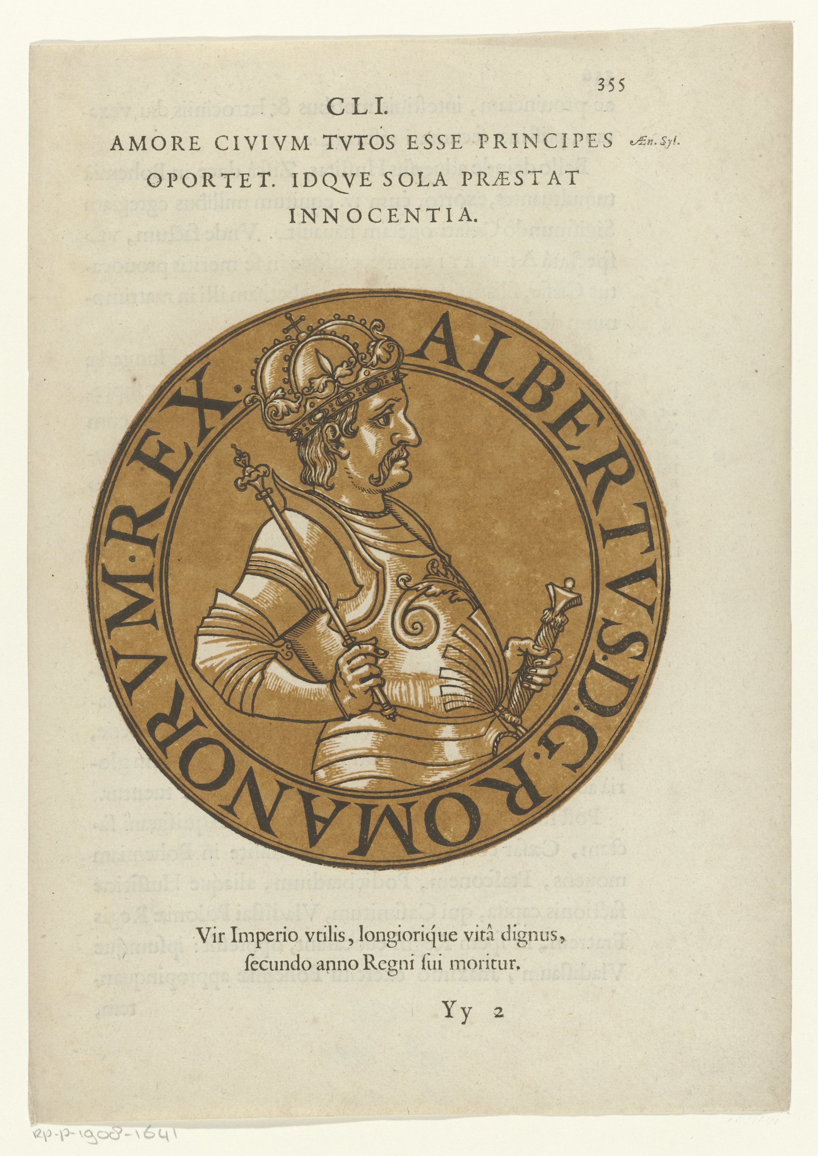 Medaillon met een portret van keizer Albert II