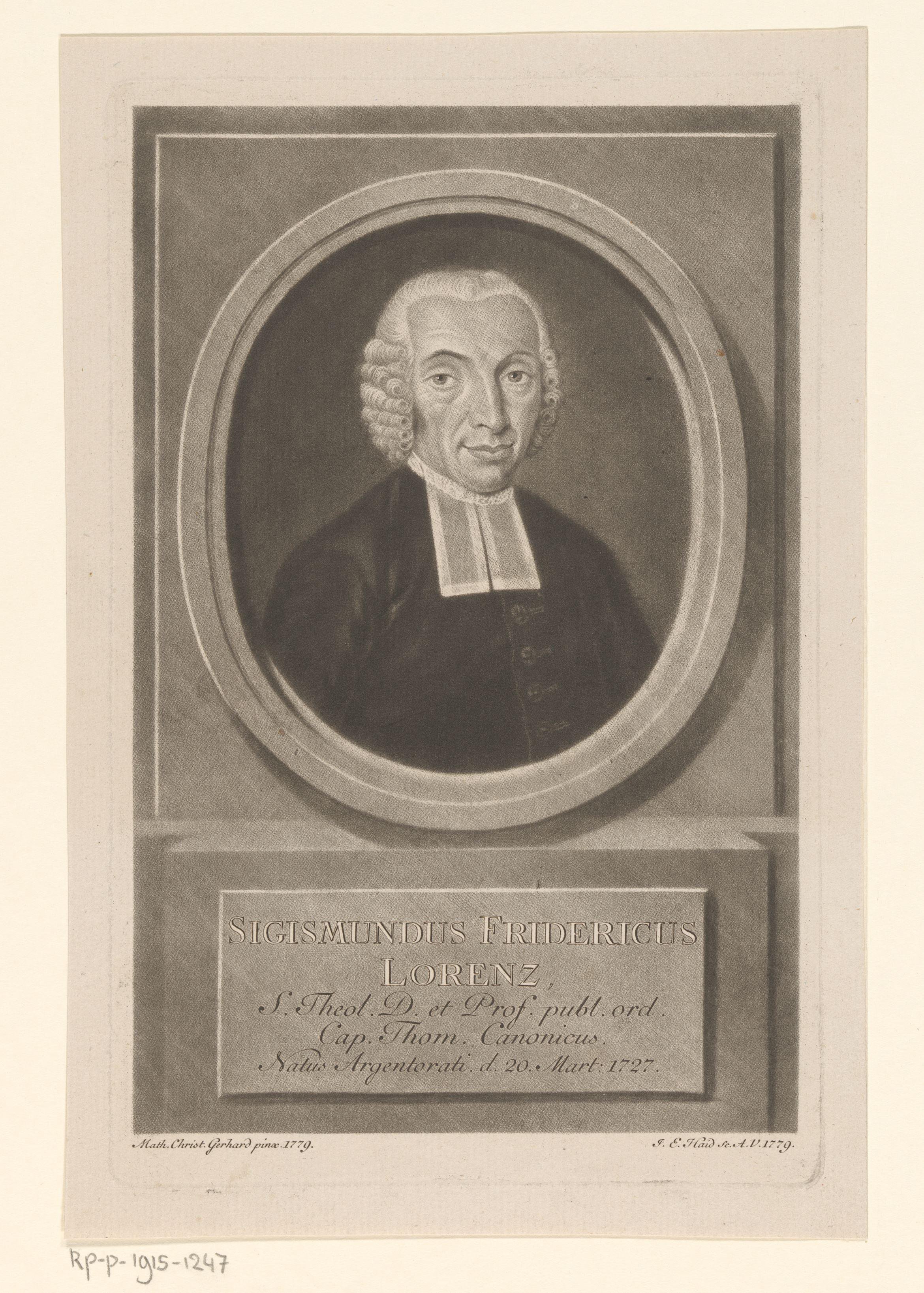 Portret van Friedrich Sigismund Lorenz