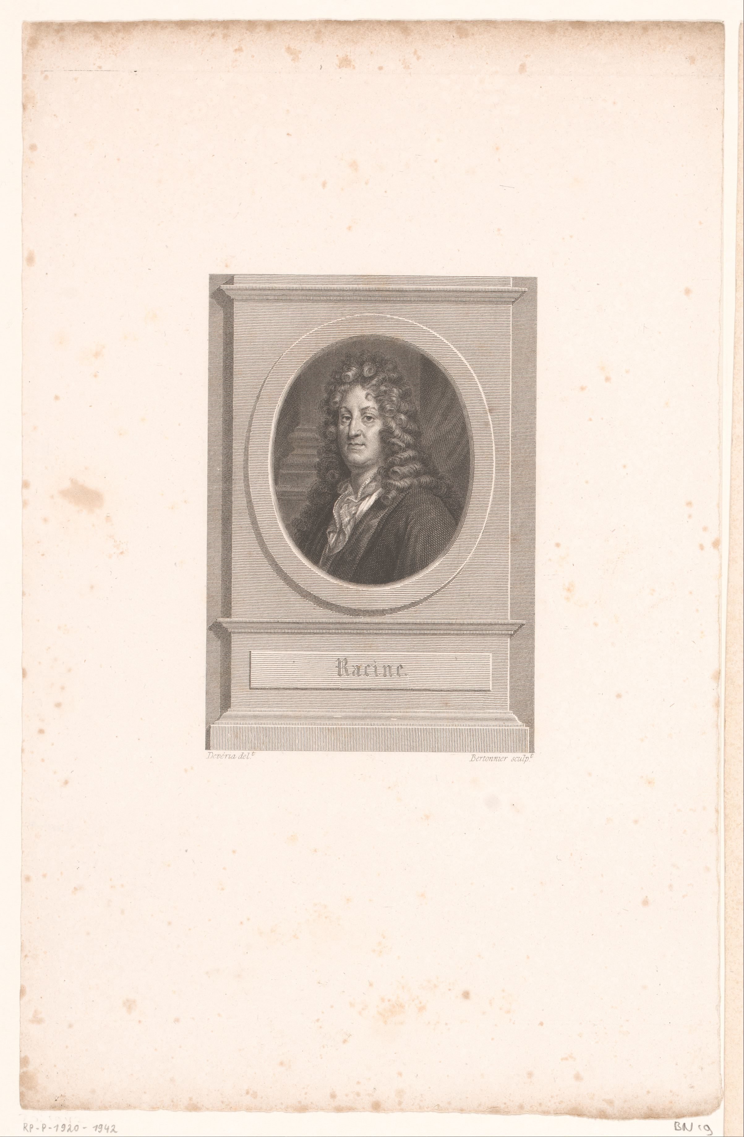 Portret van Jean Racine in een monumentale lijst