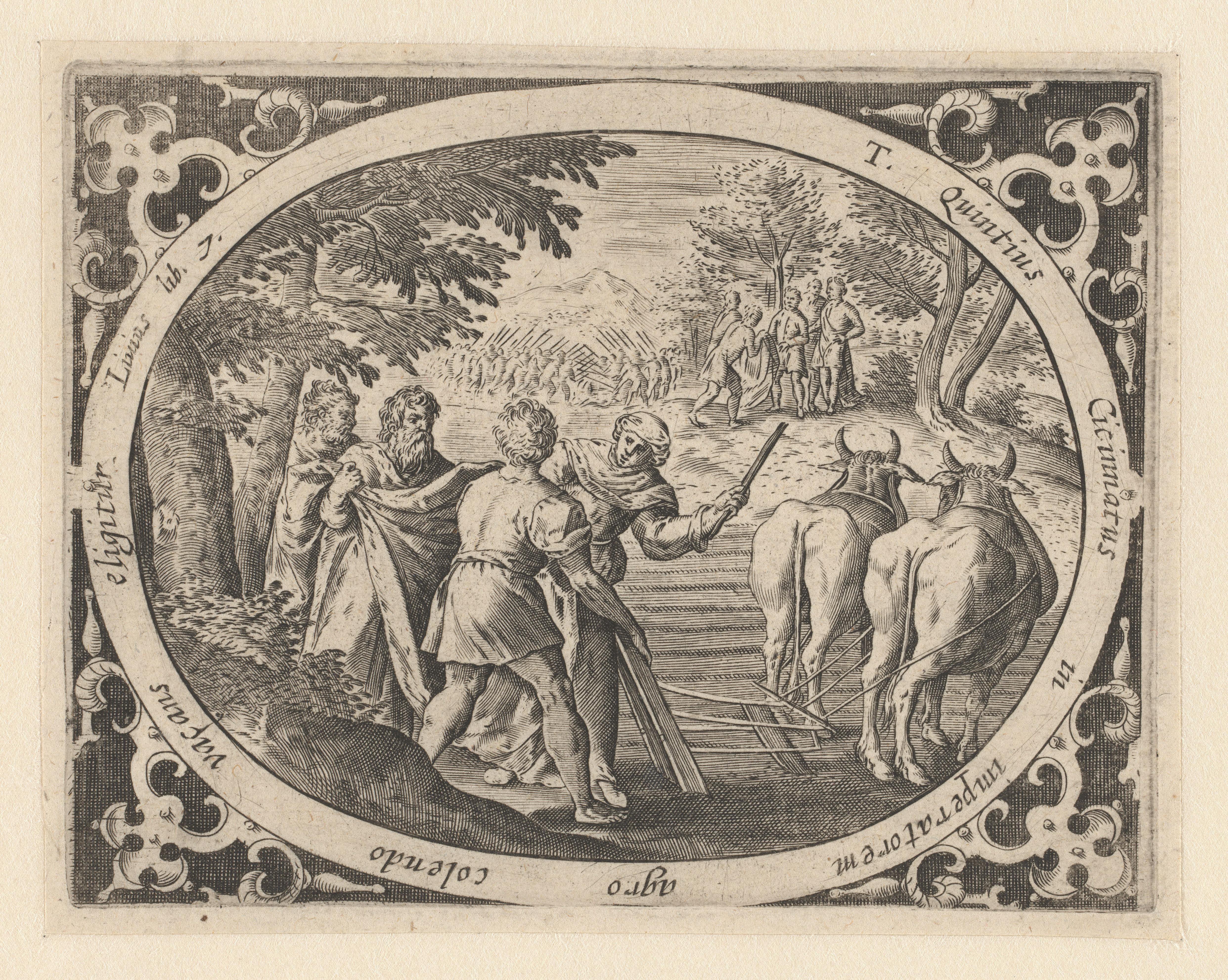 Quintius Cicinnatus ploegt zijn velden