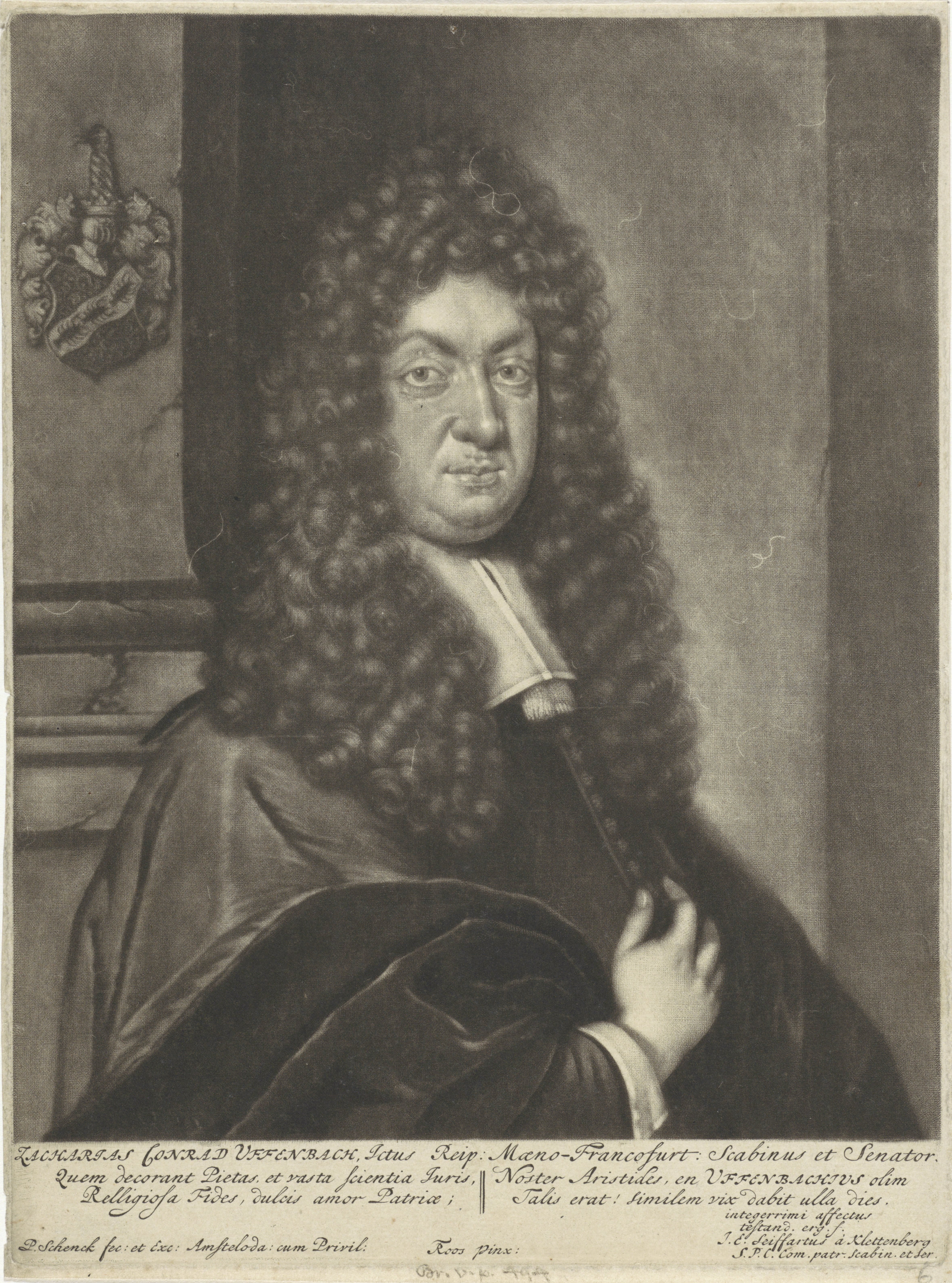 Portret van Zacharias Konrad Uffenbach