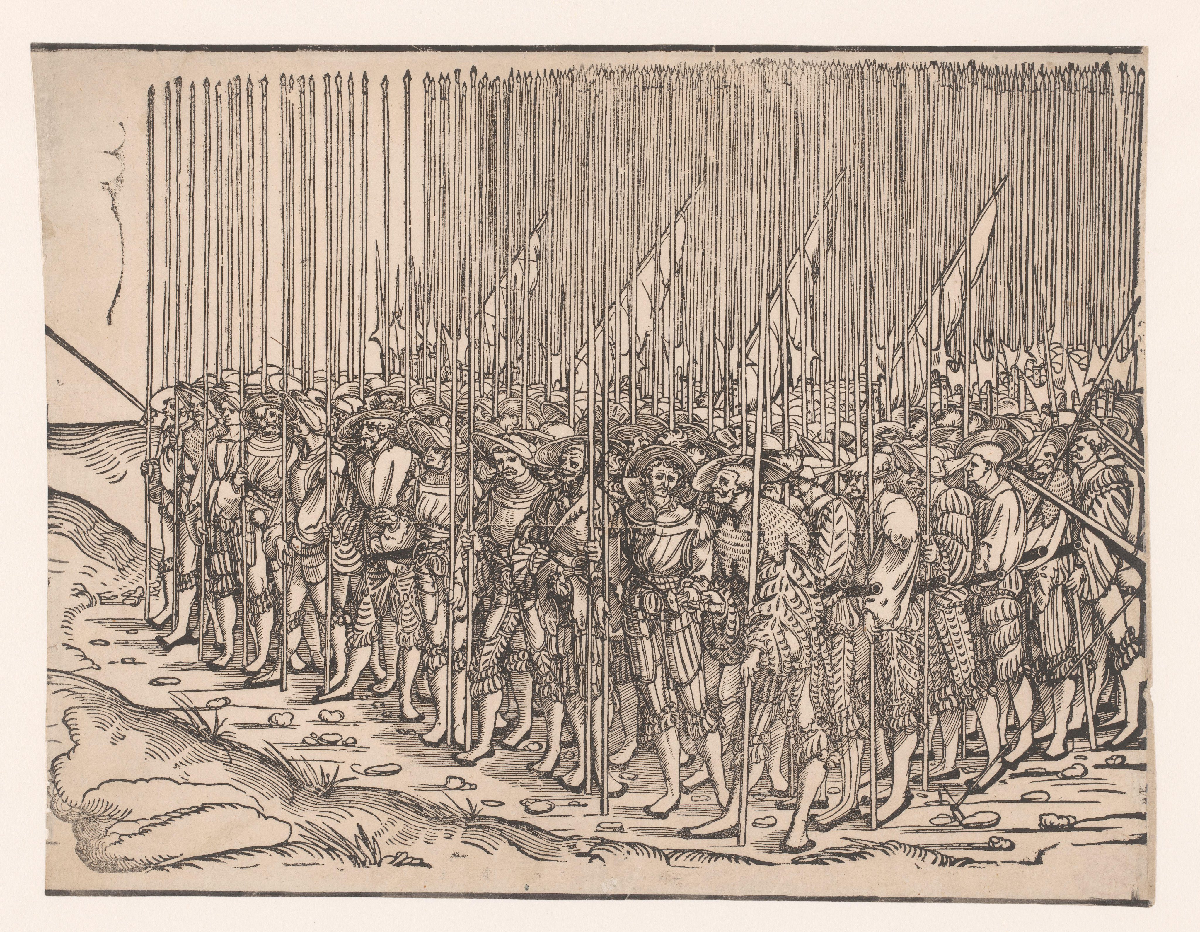 Groep landsknechten