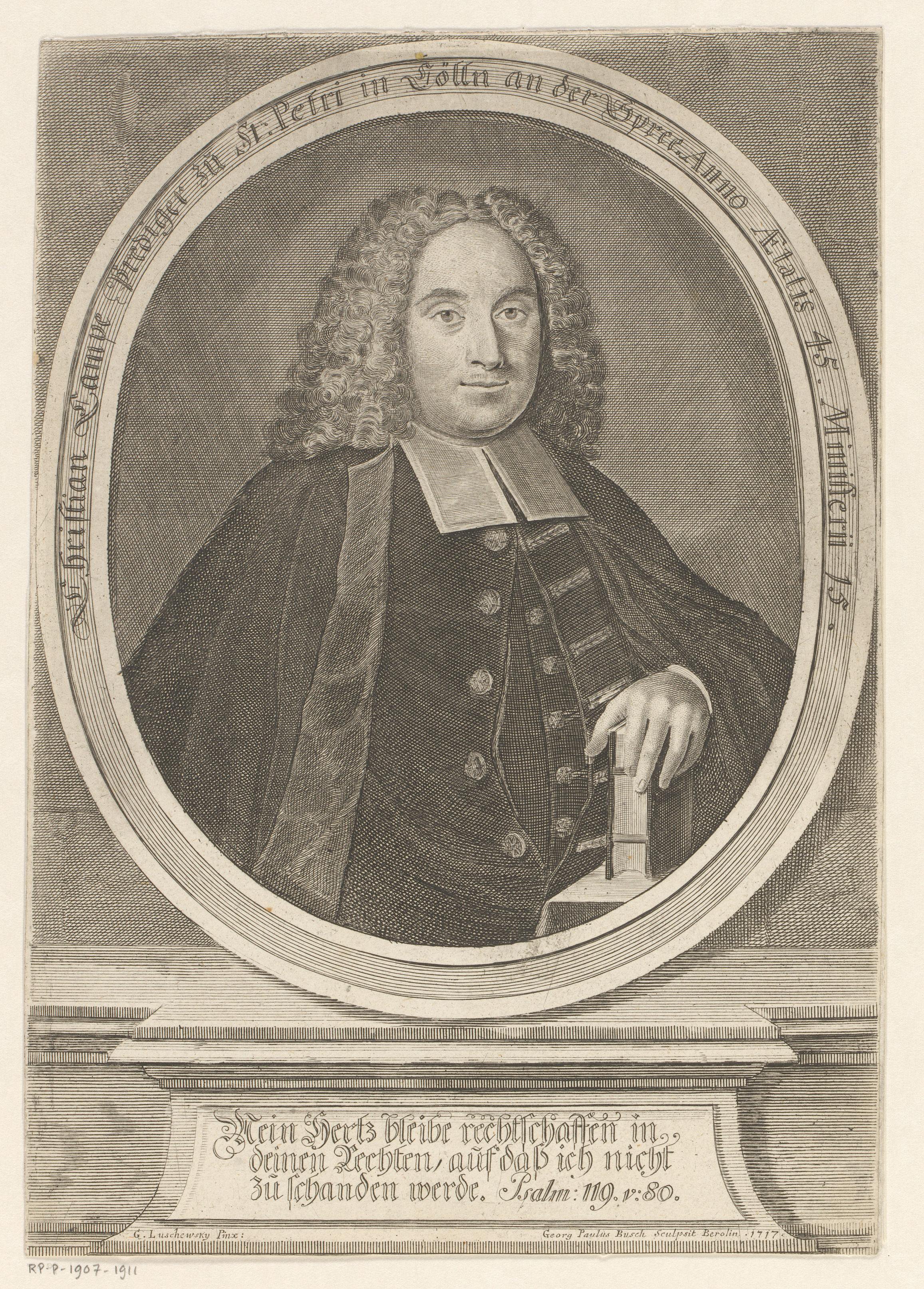 Portret van Christian Lampe