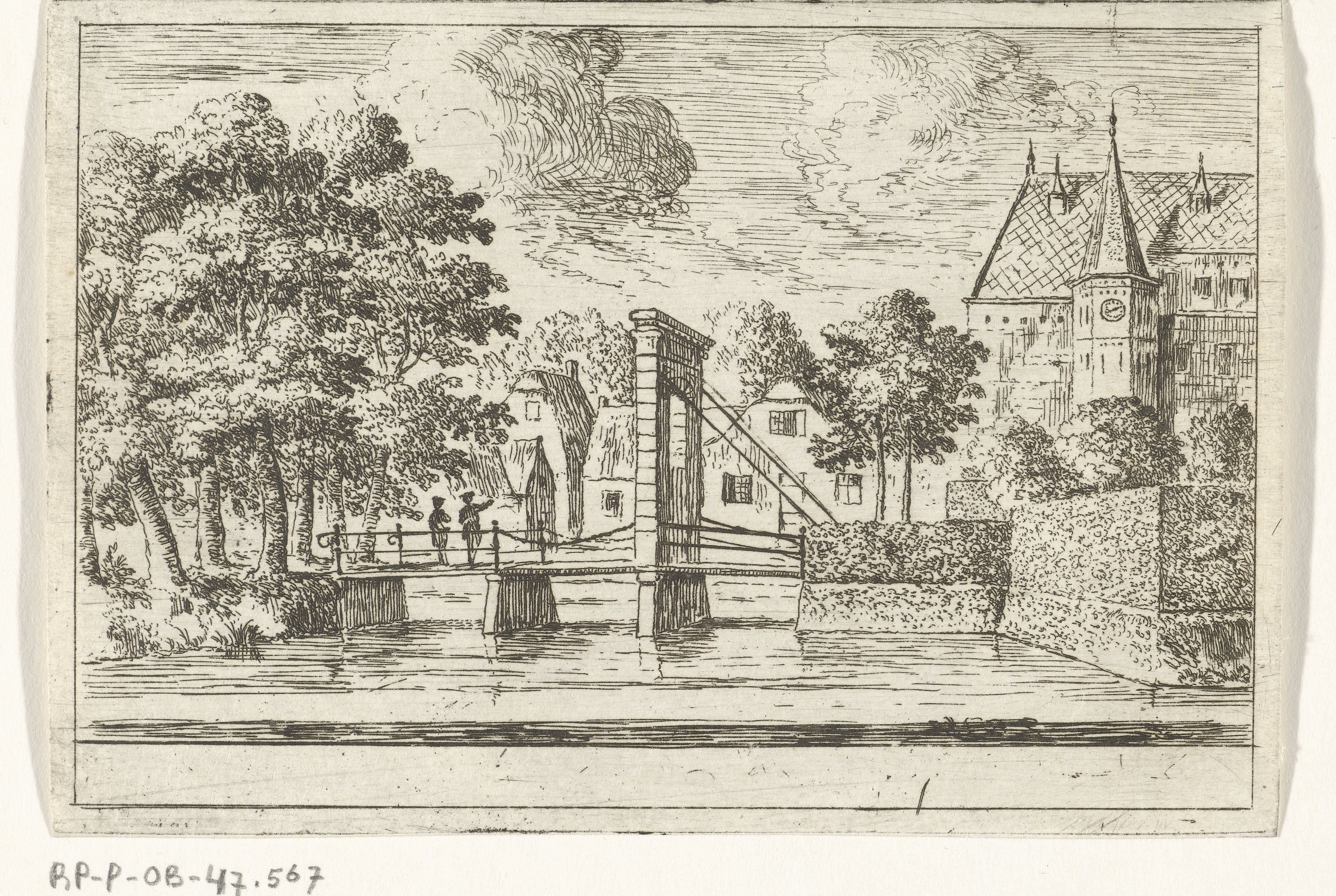 Brug over een slotgracht