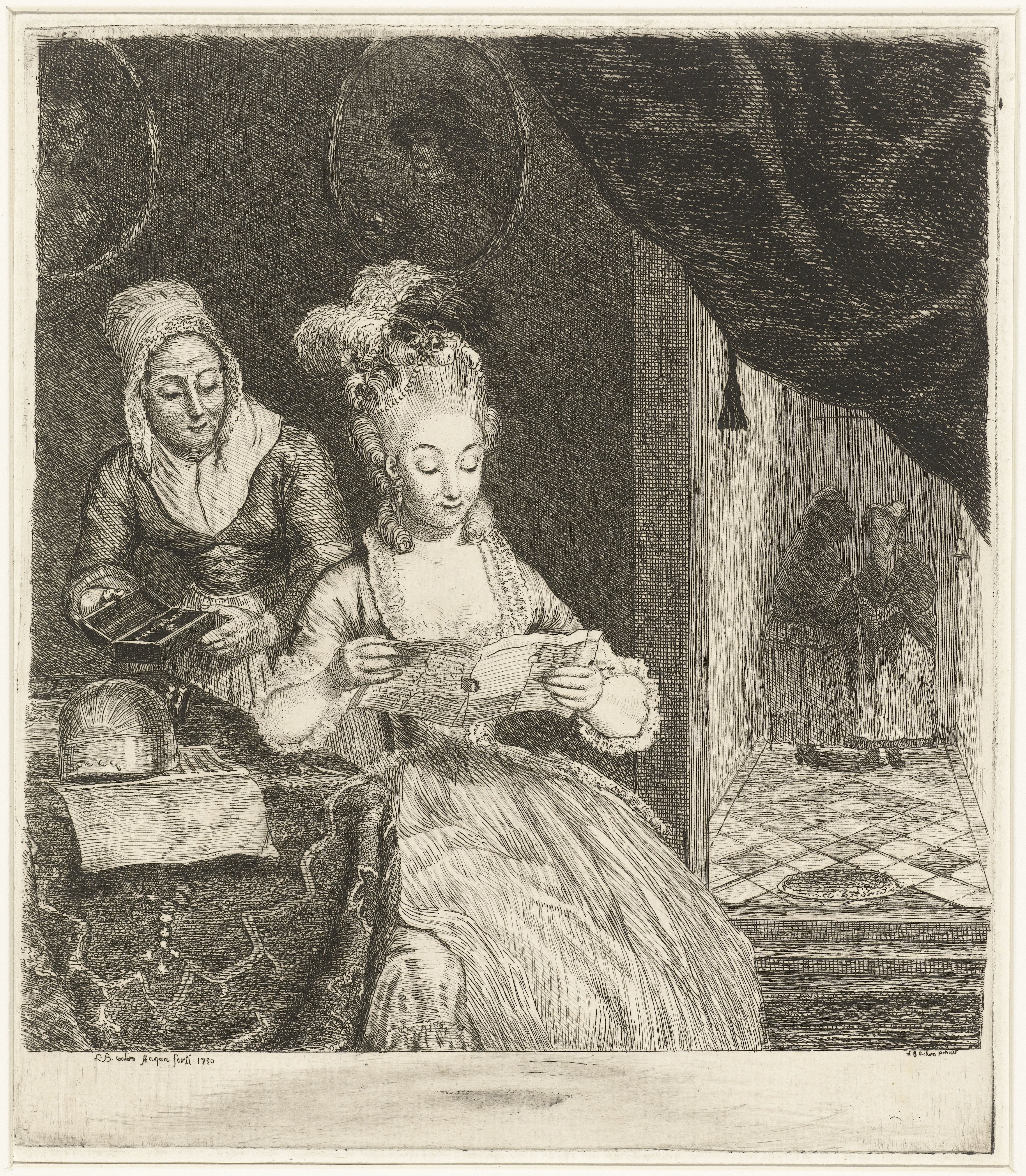 Jonge vrouw leest een brief