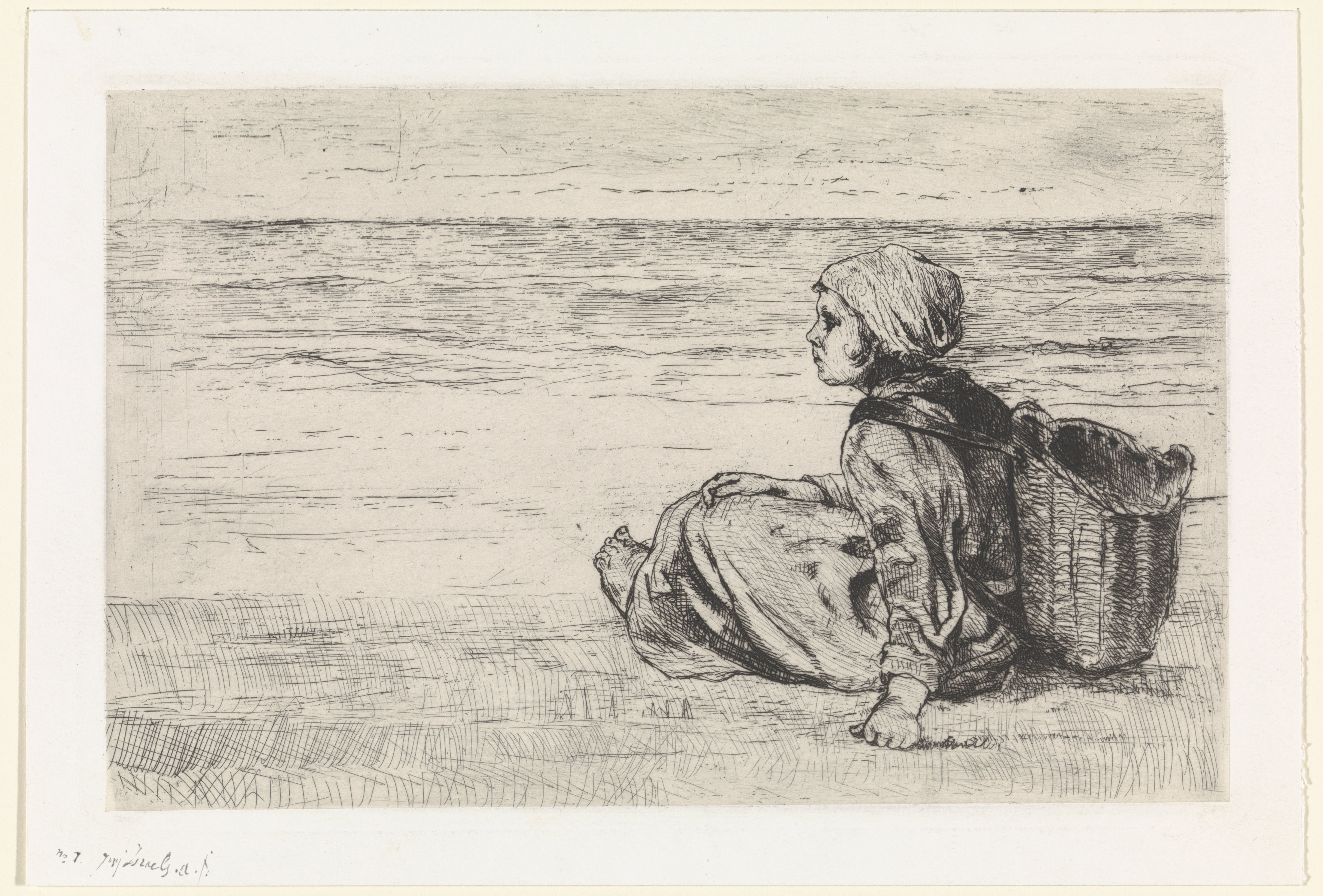 Meisje aan zee