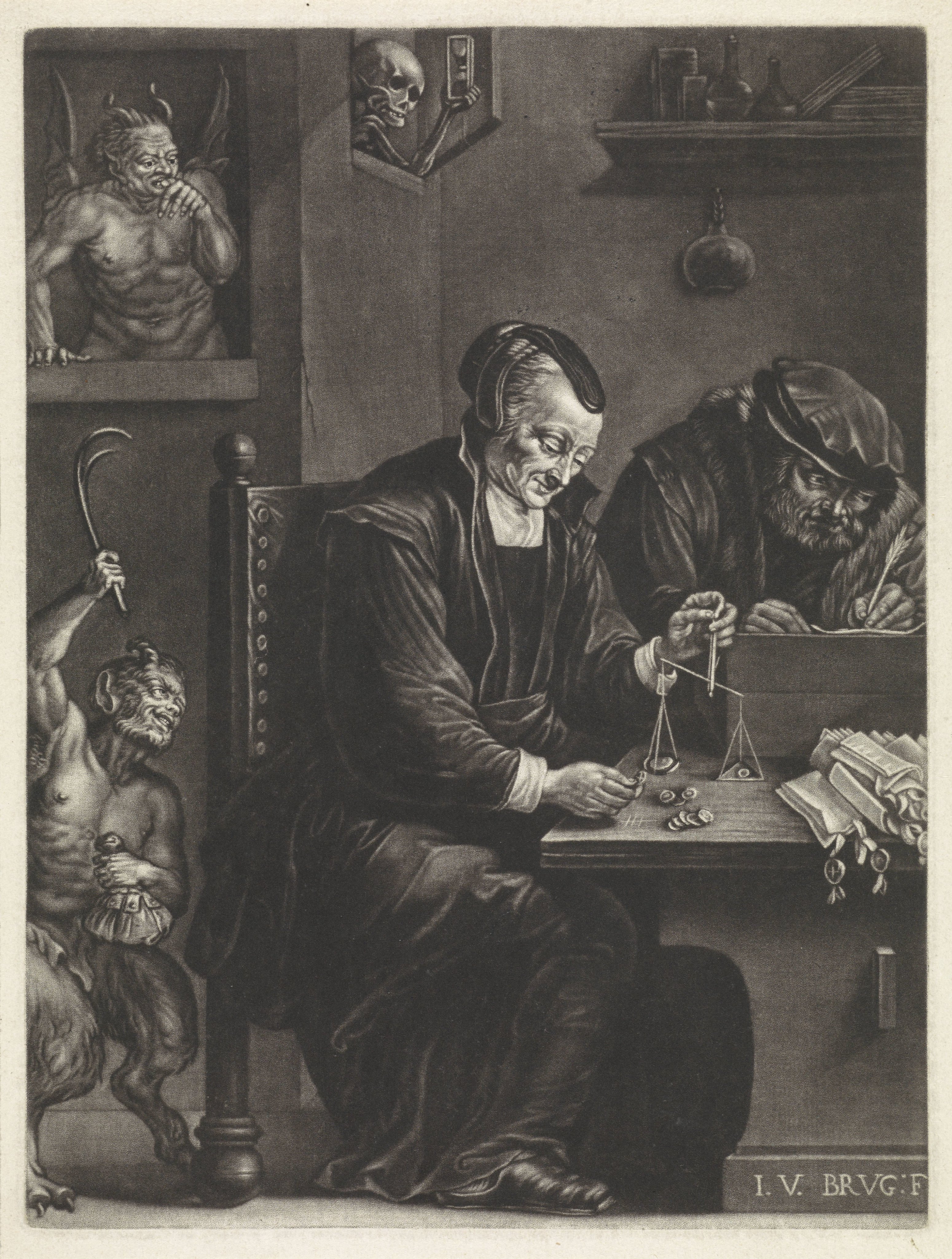Goudweegster (variant met twee duivels)