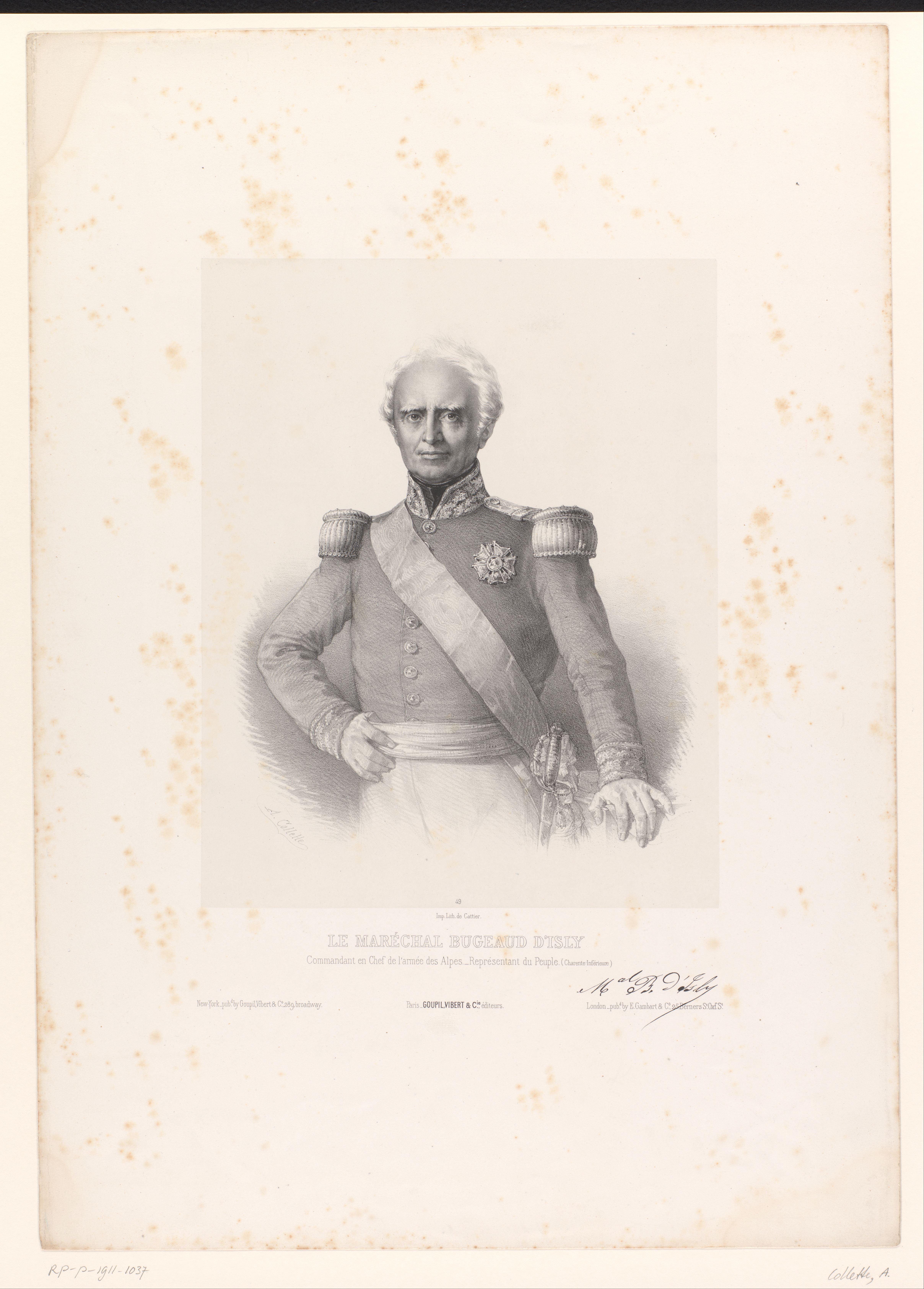 Portret van maarschalk Thomas Robert Bugeaud
