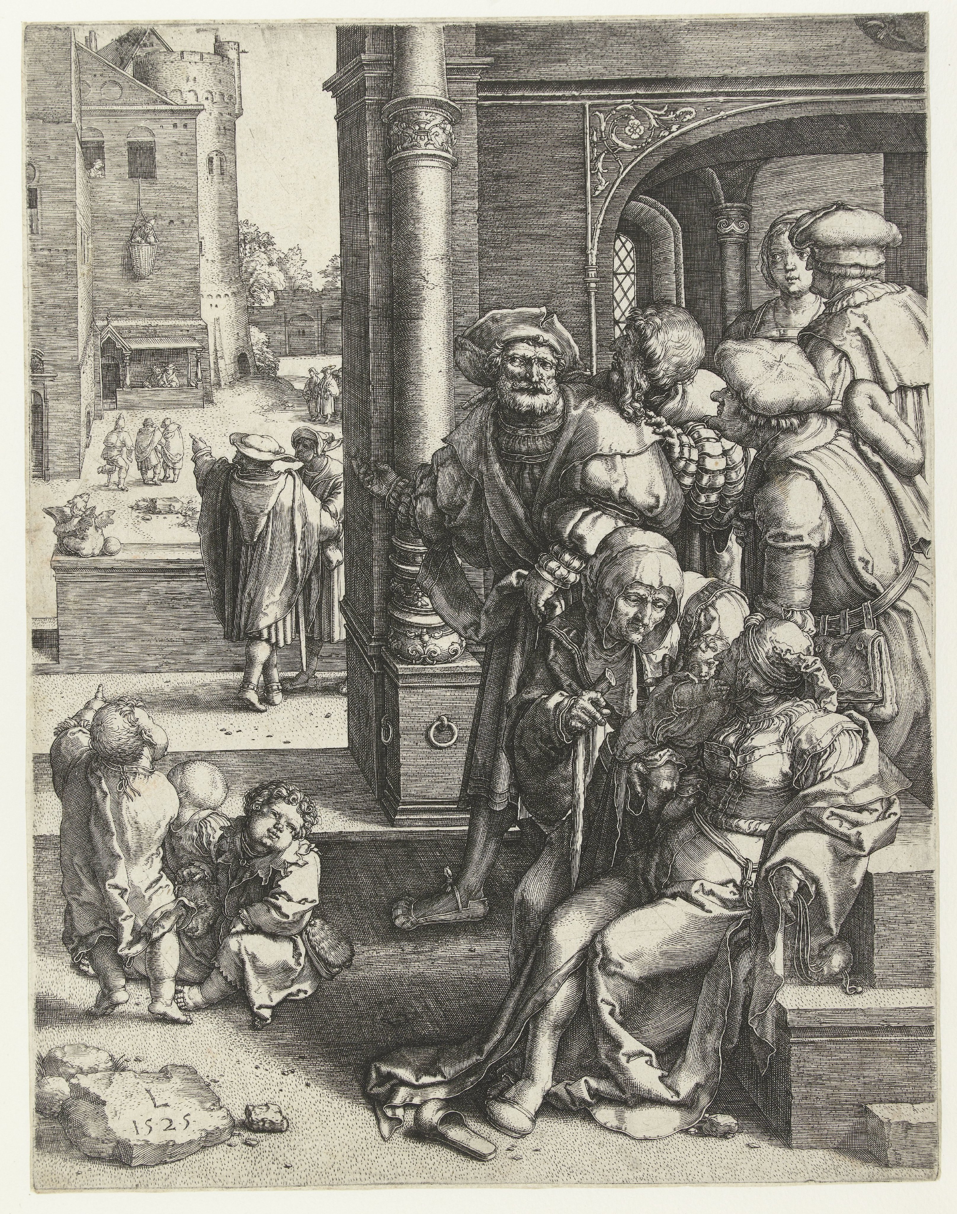 The Poet Virgil in a Basket