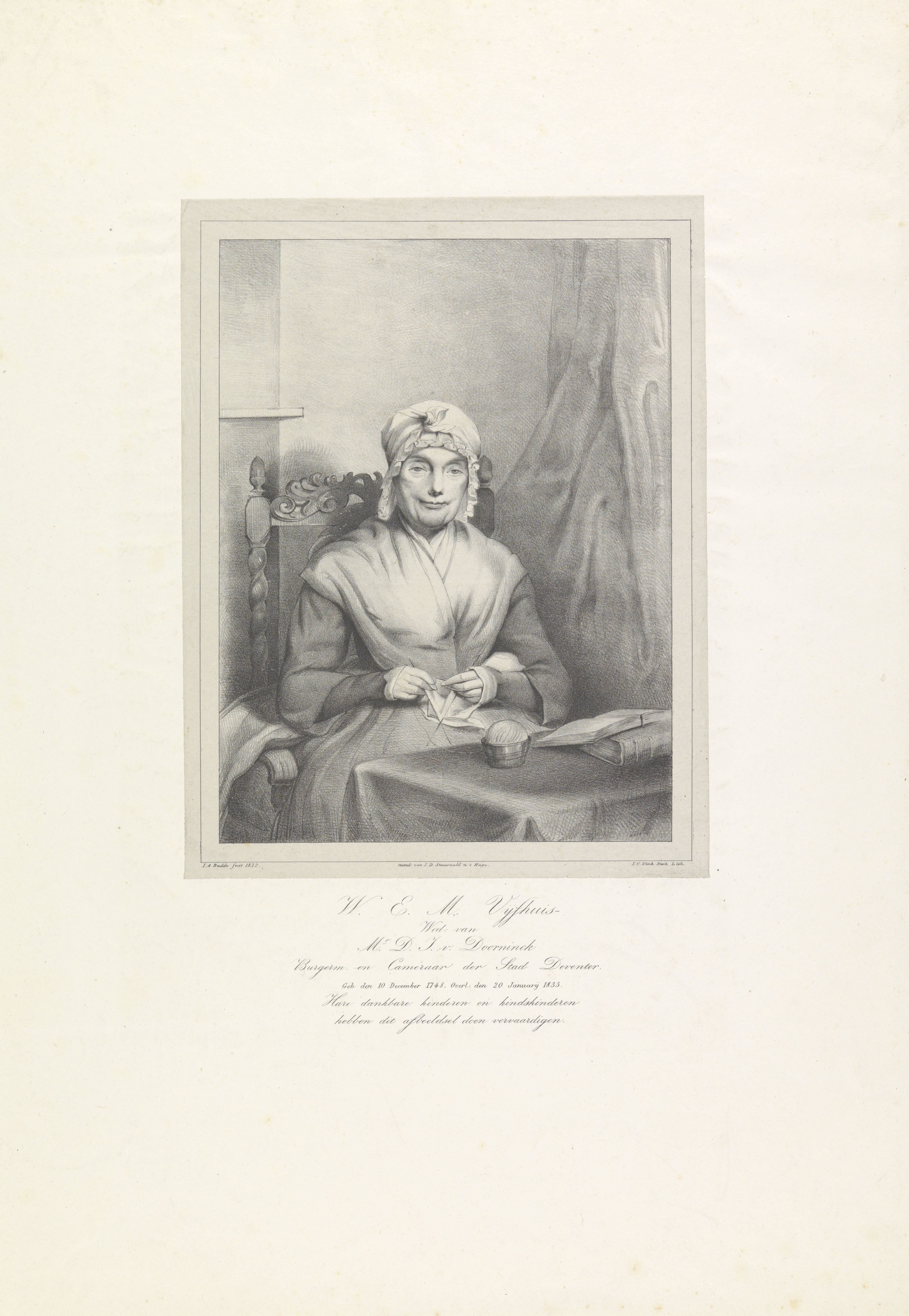 Portret van Wilhelmina Elisabeth Mechteld Vijfhuis