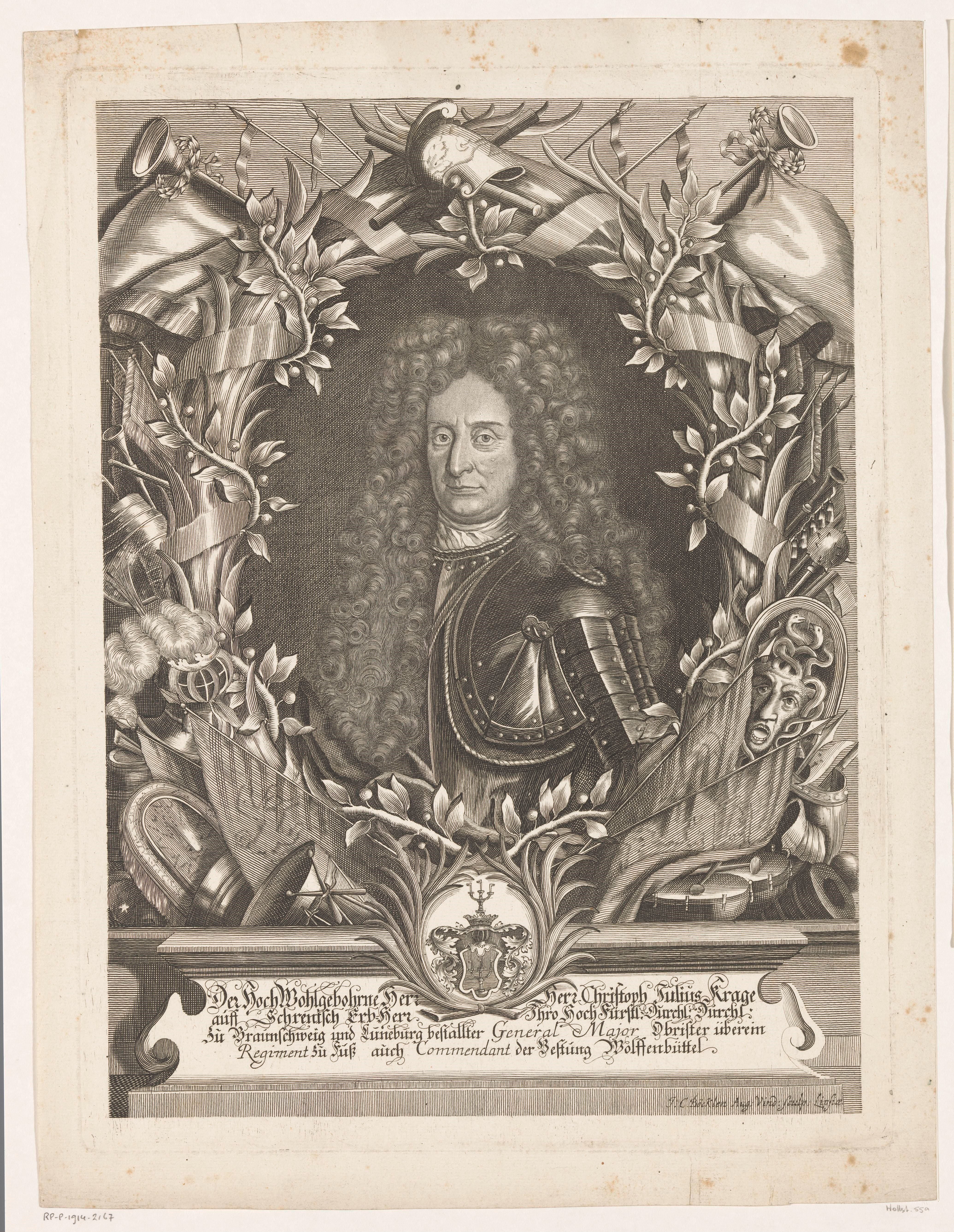 Portret van Christoph Julius Krage