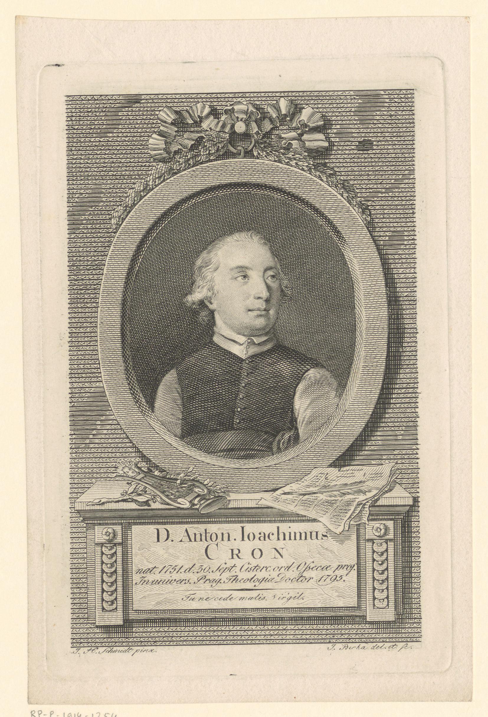 Portret van Joachim Anton Cron