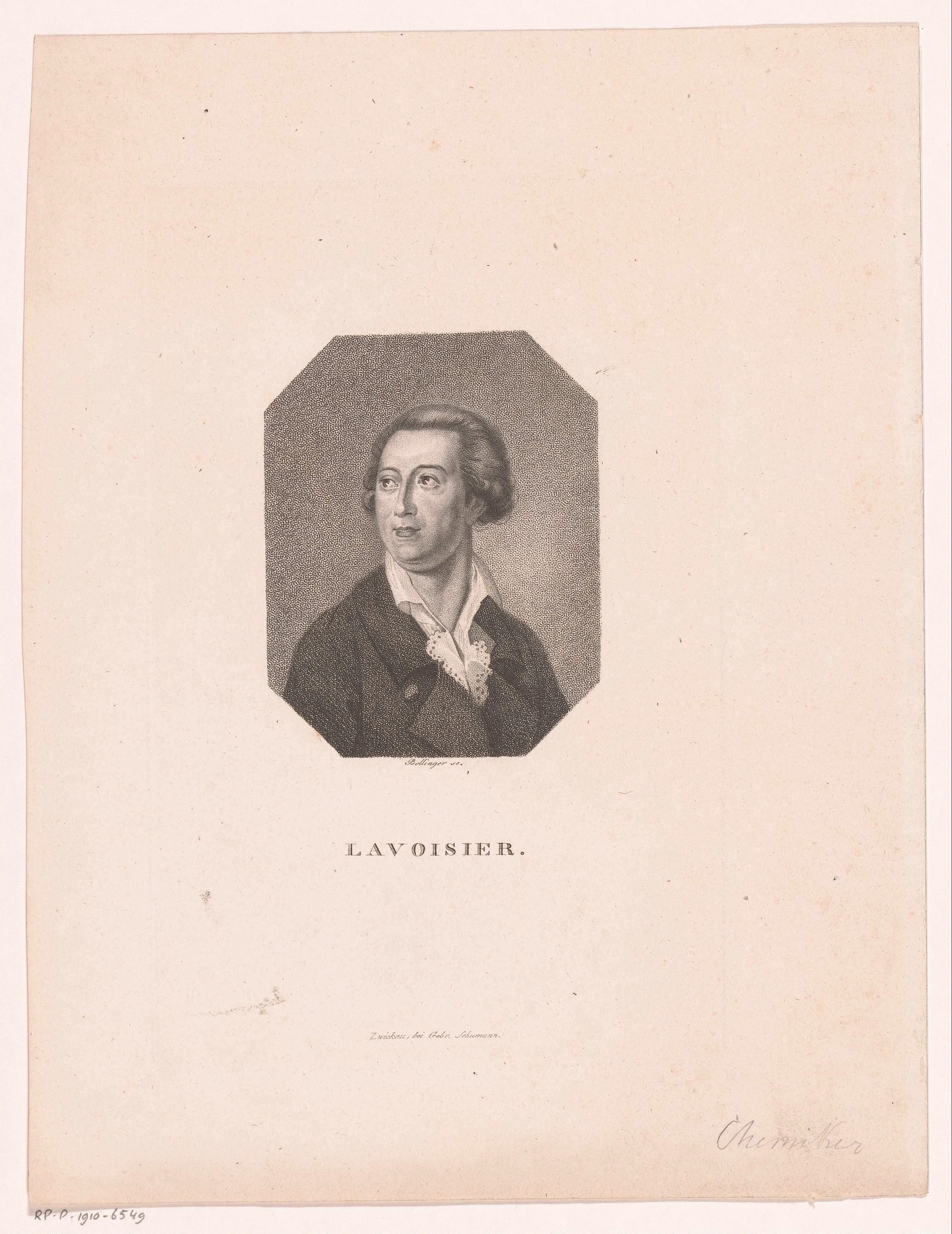 Portret van Antoine Laurent Lavoisier